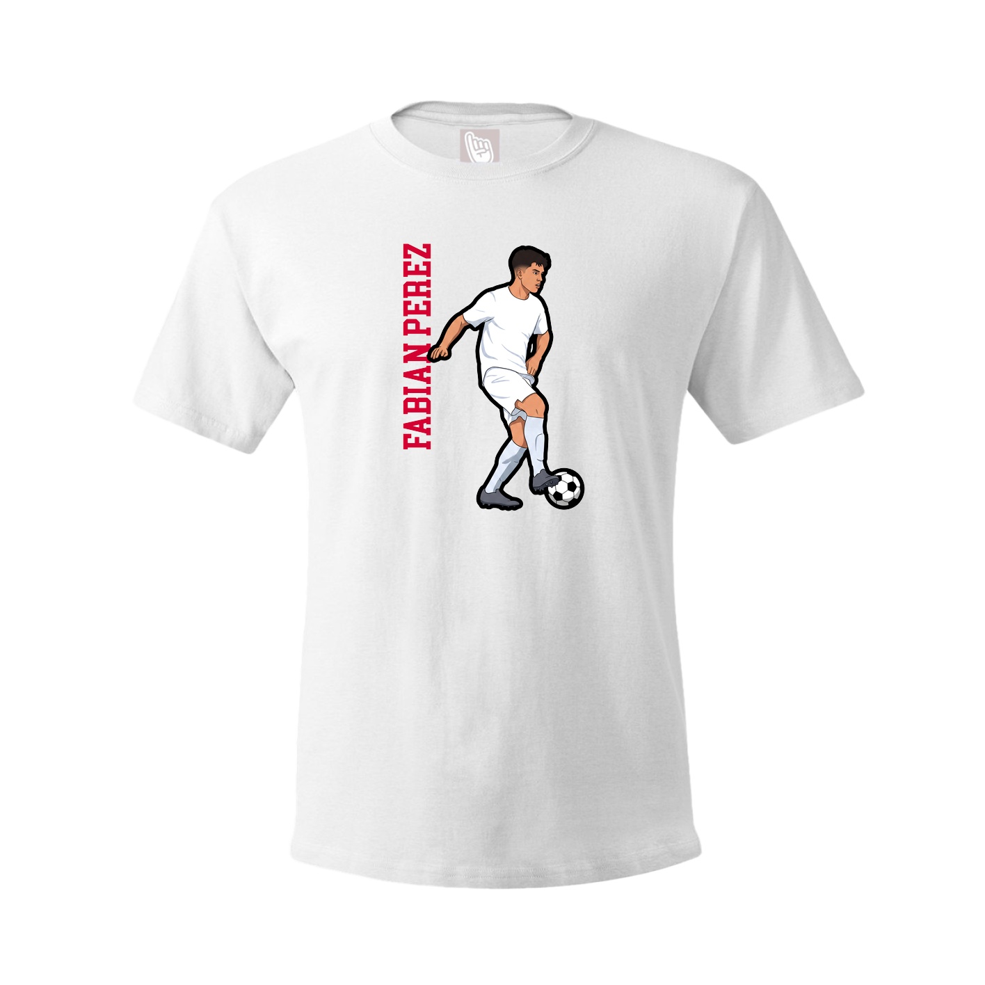 Tee — Name Vertical in White