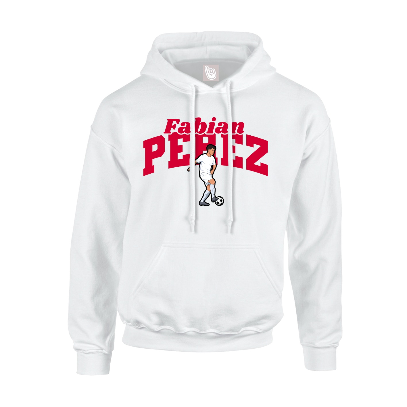 Hoodie — Signature Arch in White