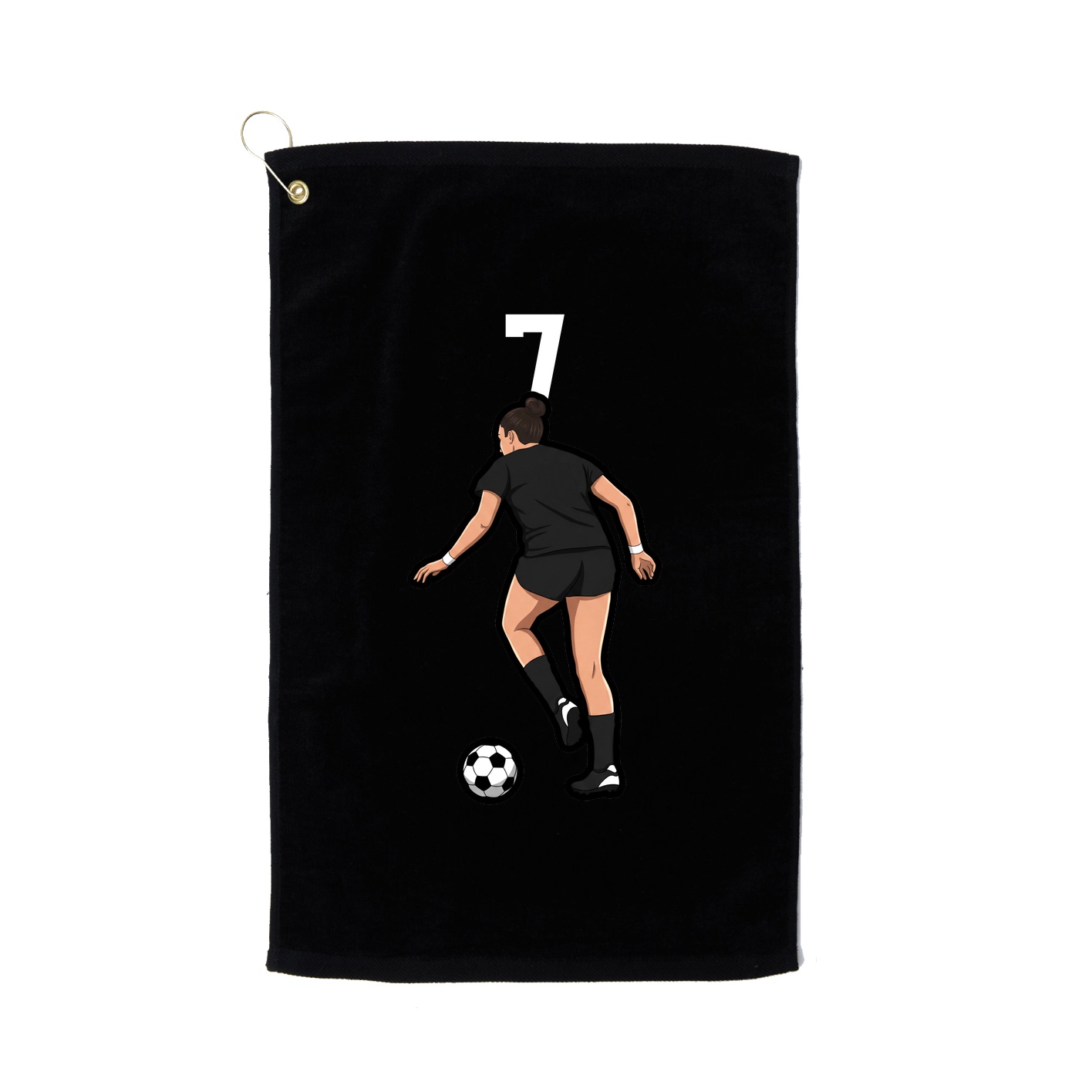 Golf Towel — Number Top in Black