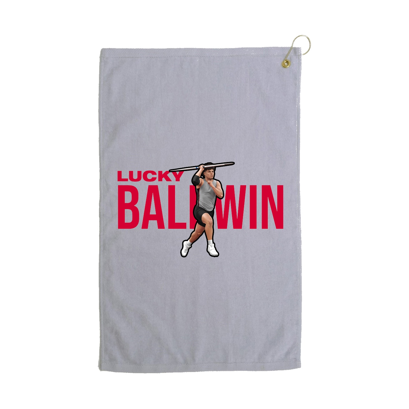 Golf Towel — Player Name in Grey
