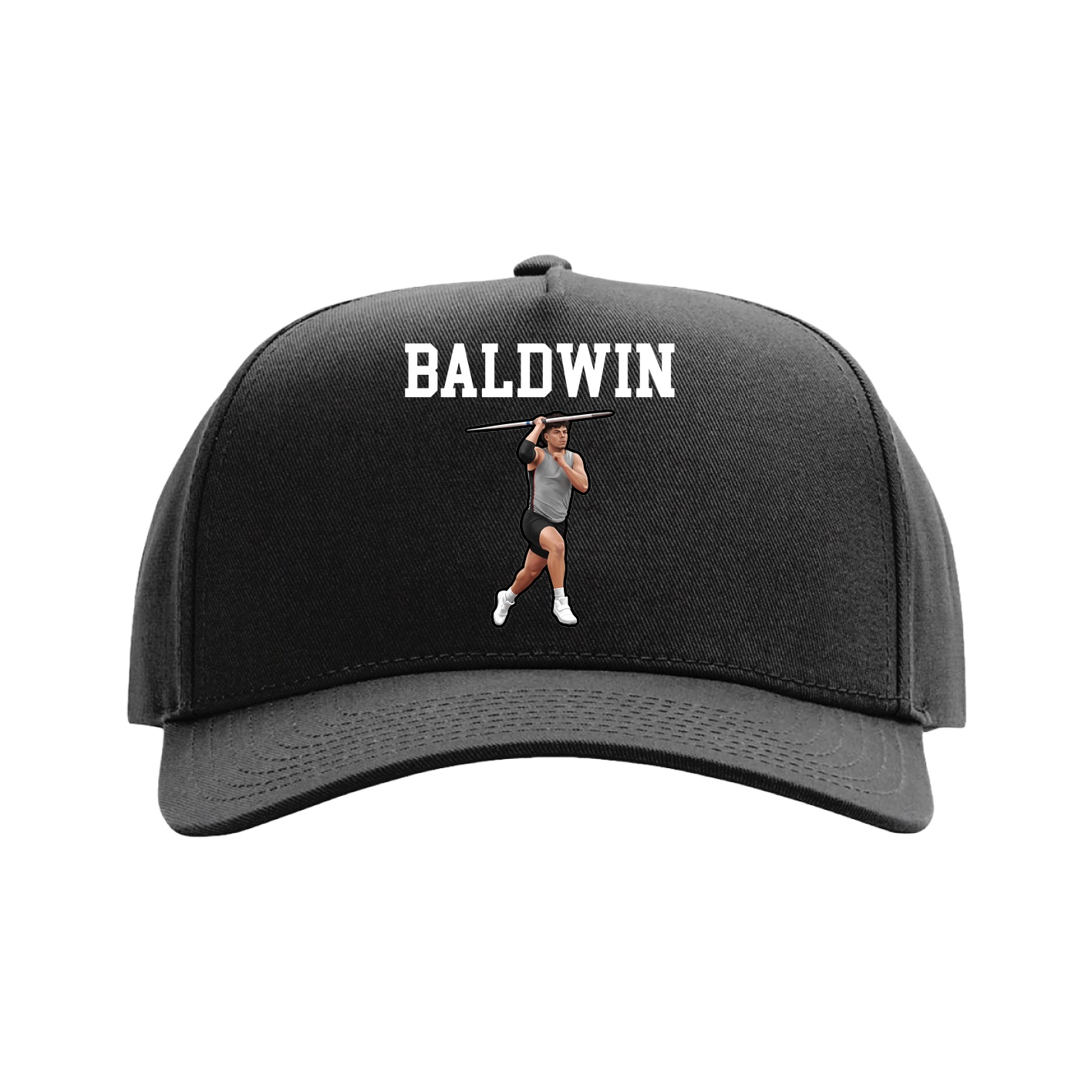 Full Fabric Five-Panel Champ Cap — Shirsey in Black