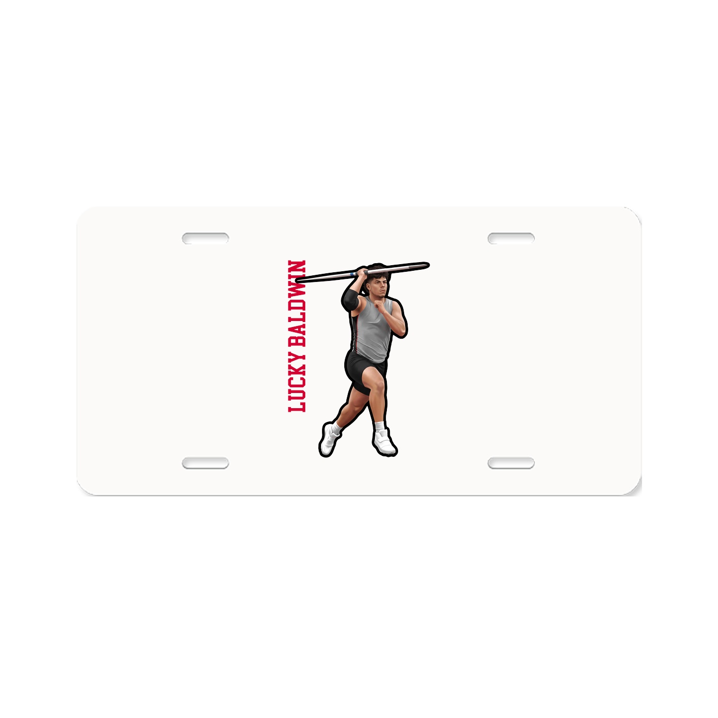 License Plate — Name Vertical in Classic