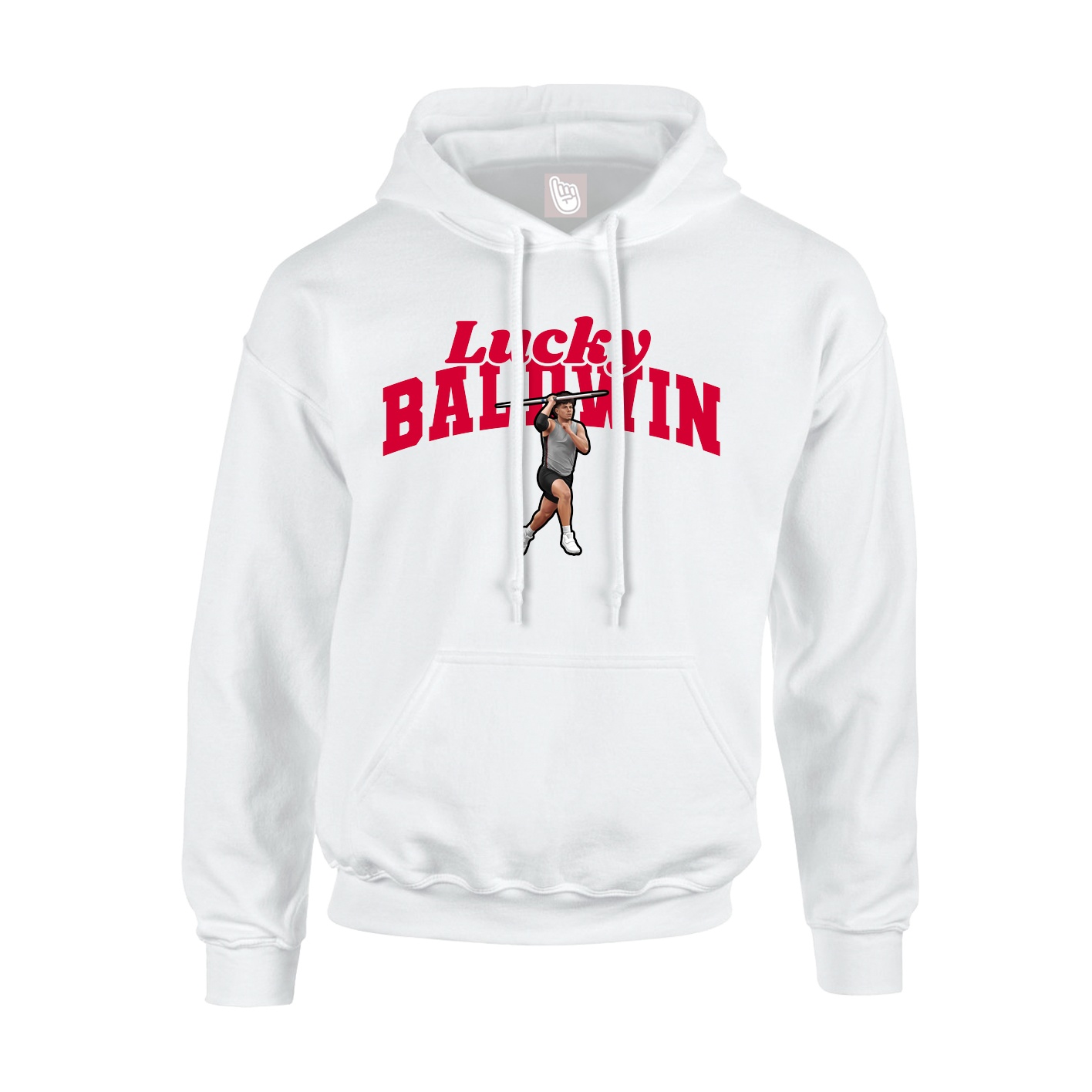 Youth Hoodie — Signature Arch in White
