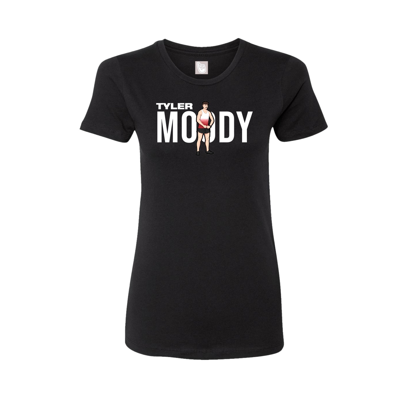 Fitted Women's Tee — Player Name in Black