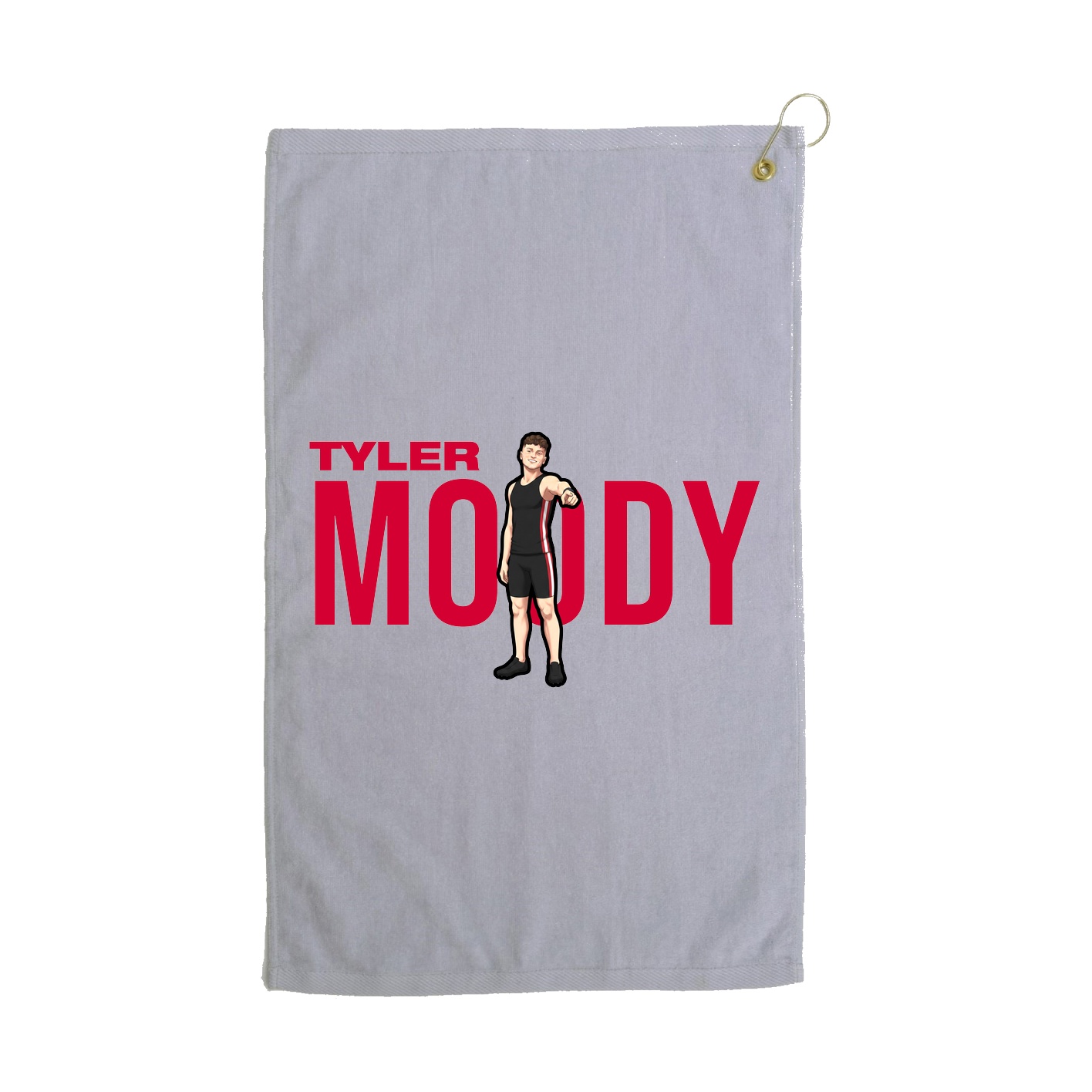 Golf Towel — Player Name in Grey
