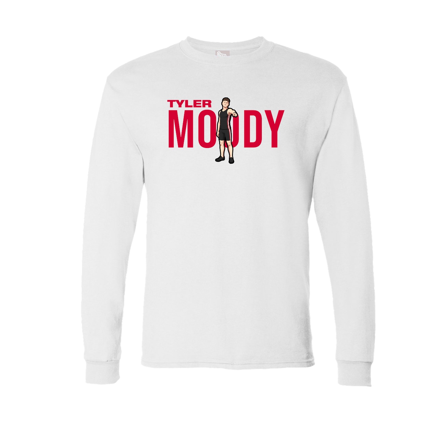 Long Sleeve Tee — Player Name in White
