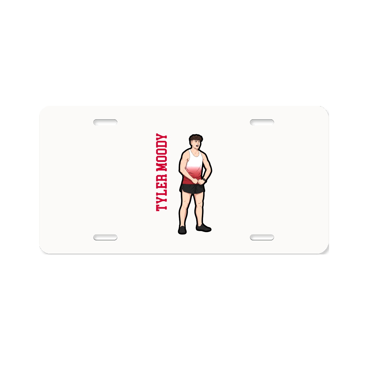 License Plate — Name Vertical in Classic