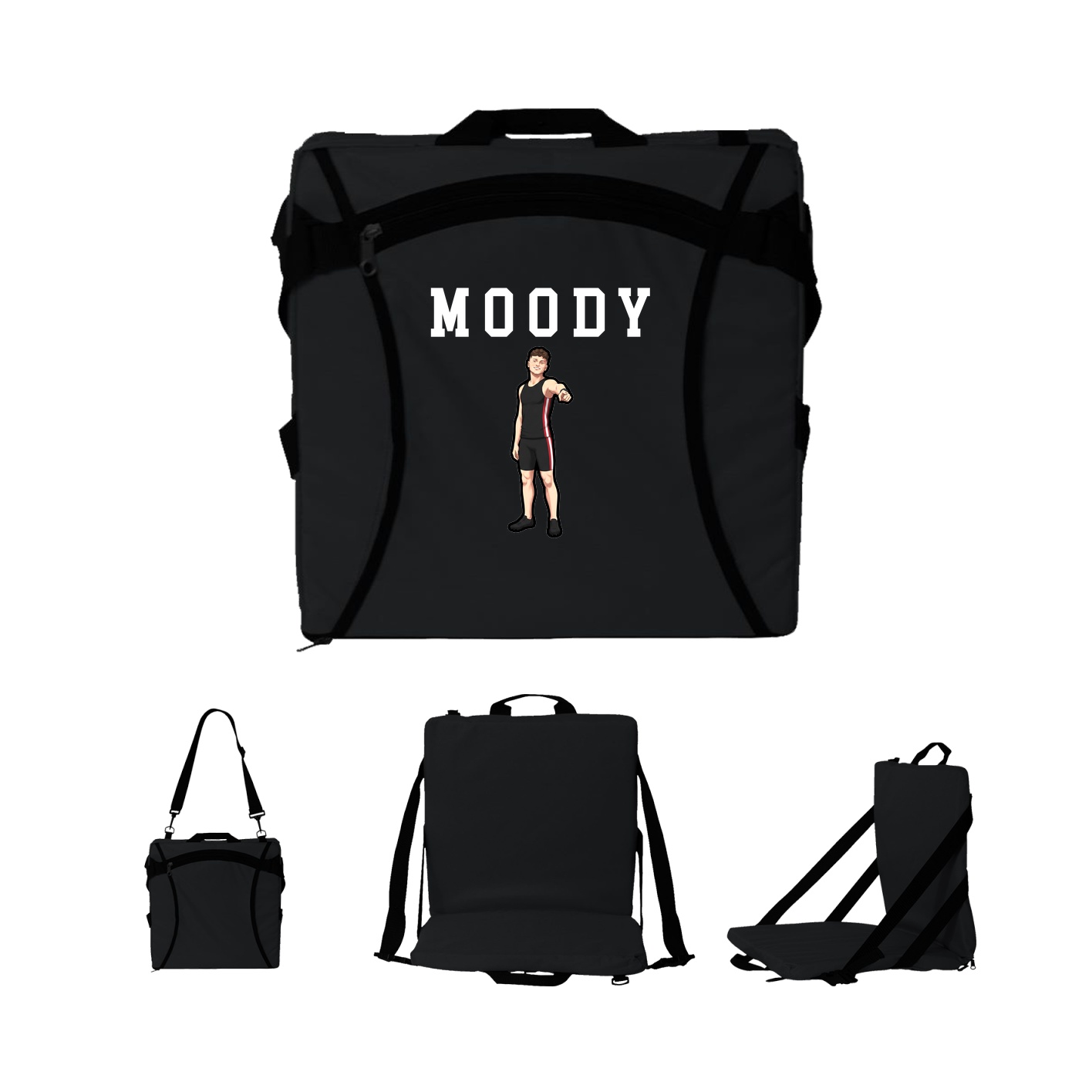 Folding Stadium Seat — Shirsey in Black