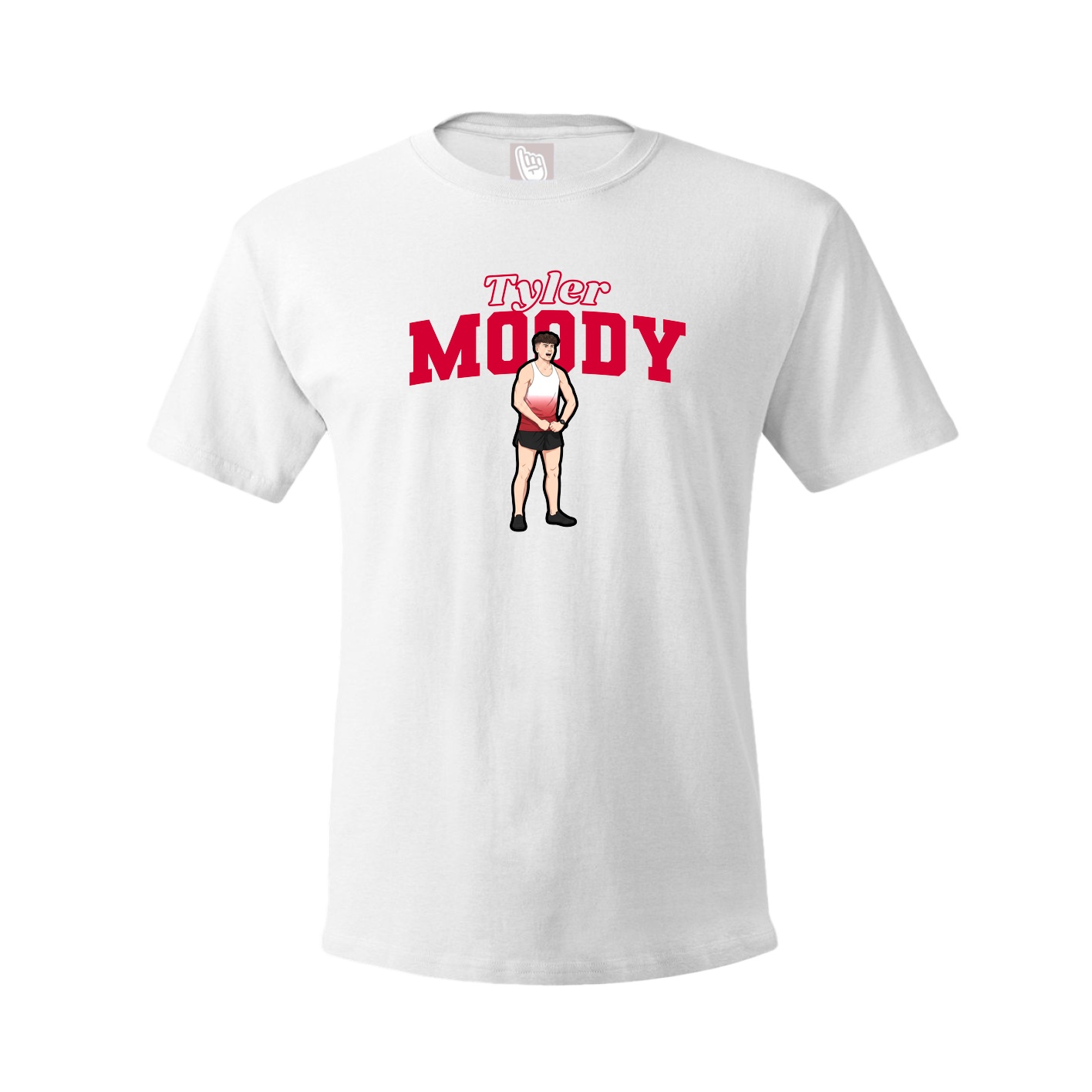 Youth Tee — Name Arch in White