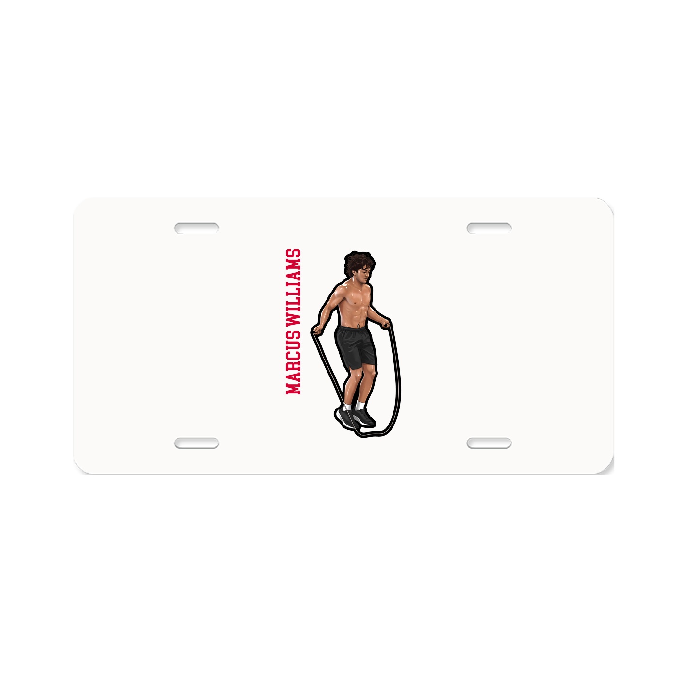 License Plate — Name Vertical in Classic