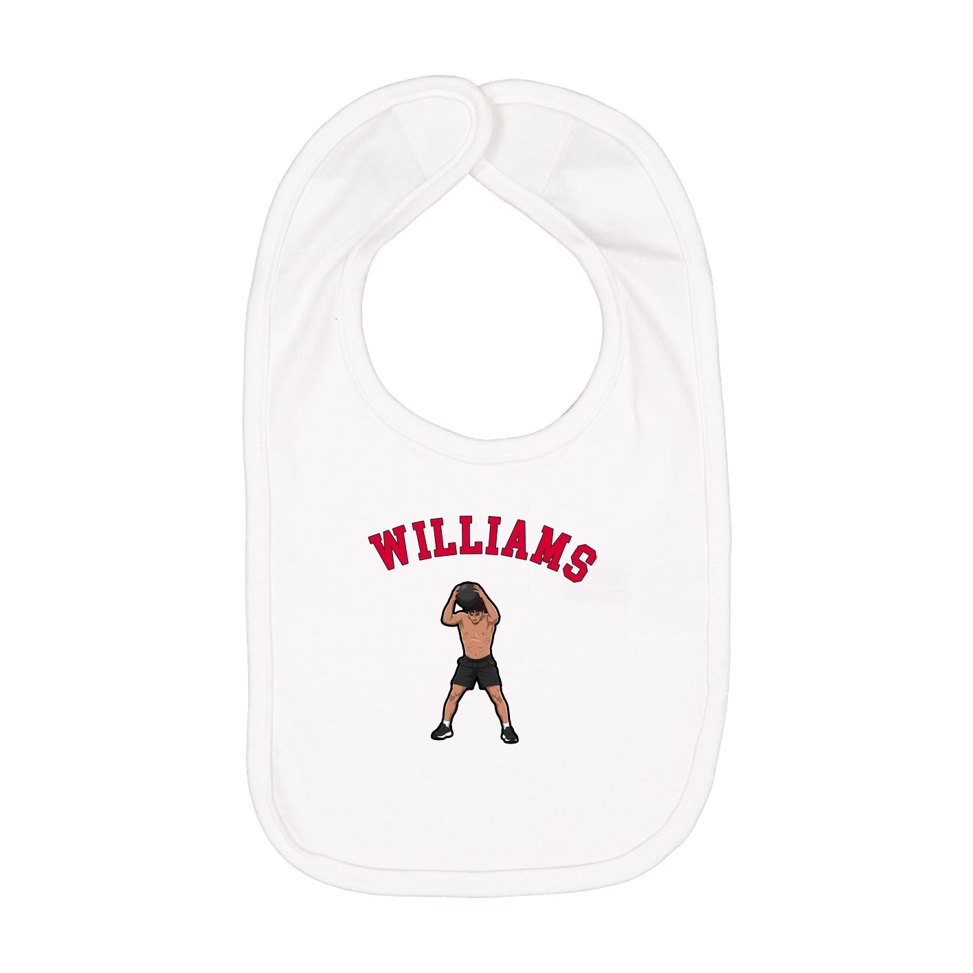 Infant Bib — Shirsey Arch in White
