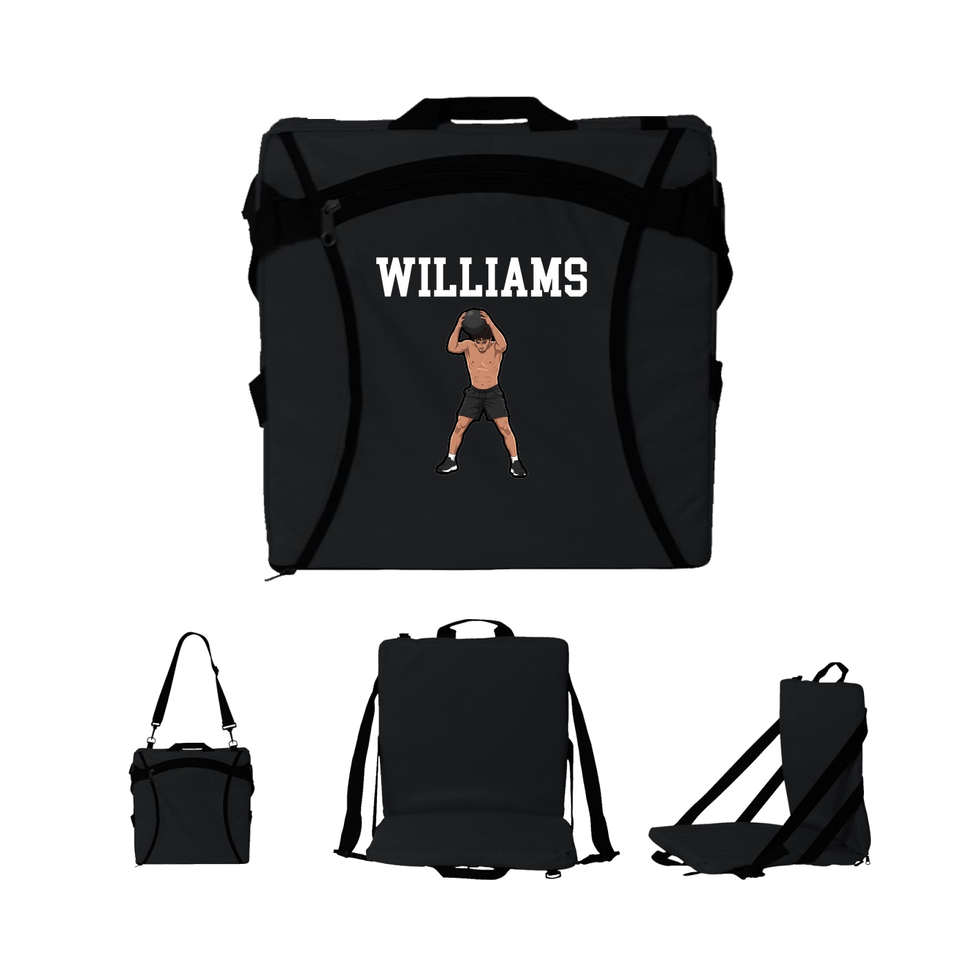 Folding Stadium Seat — Shirsey in Black