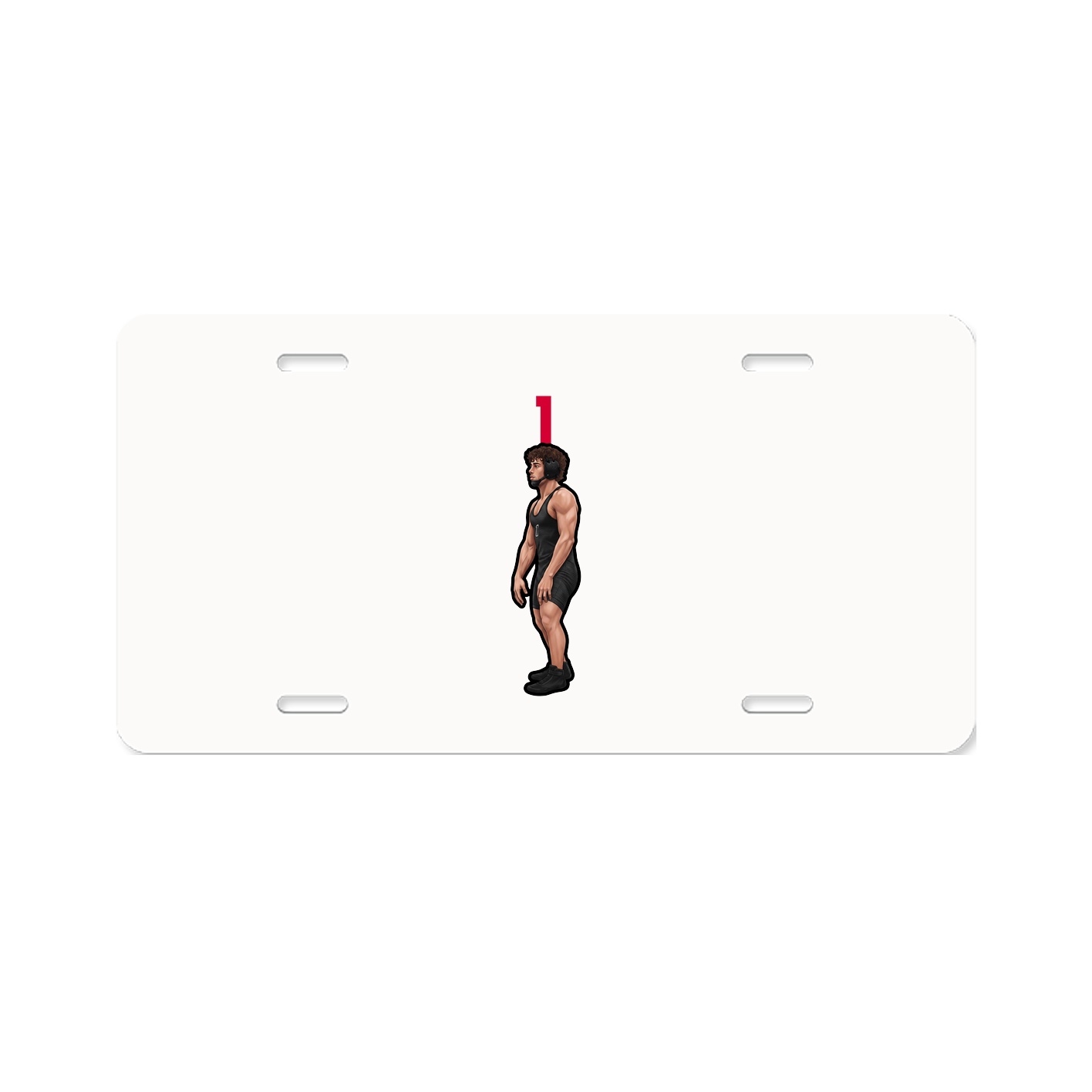 License Plate — Number Top in Classic