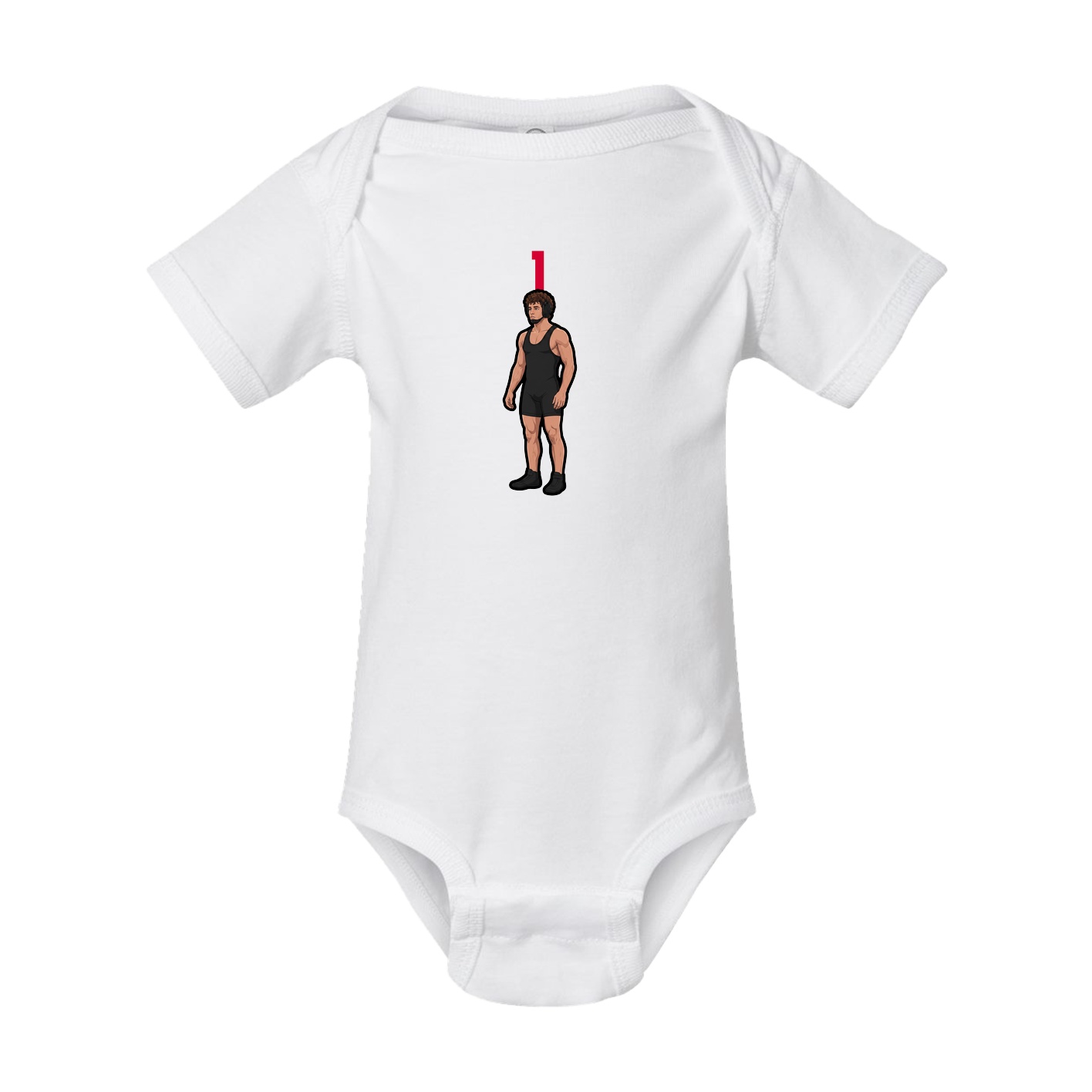 Baby Onesie — Number Top in White