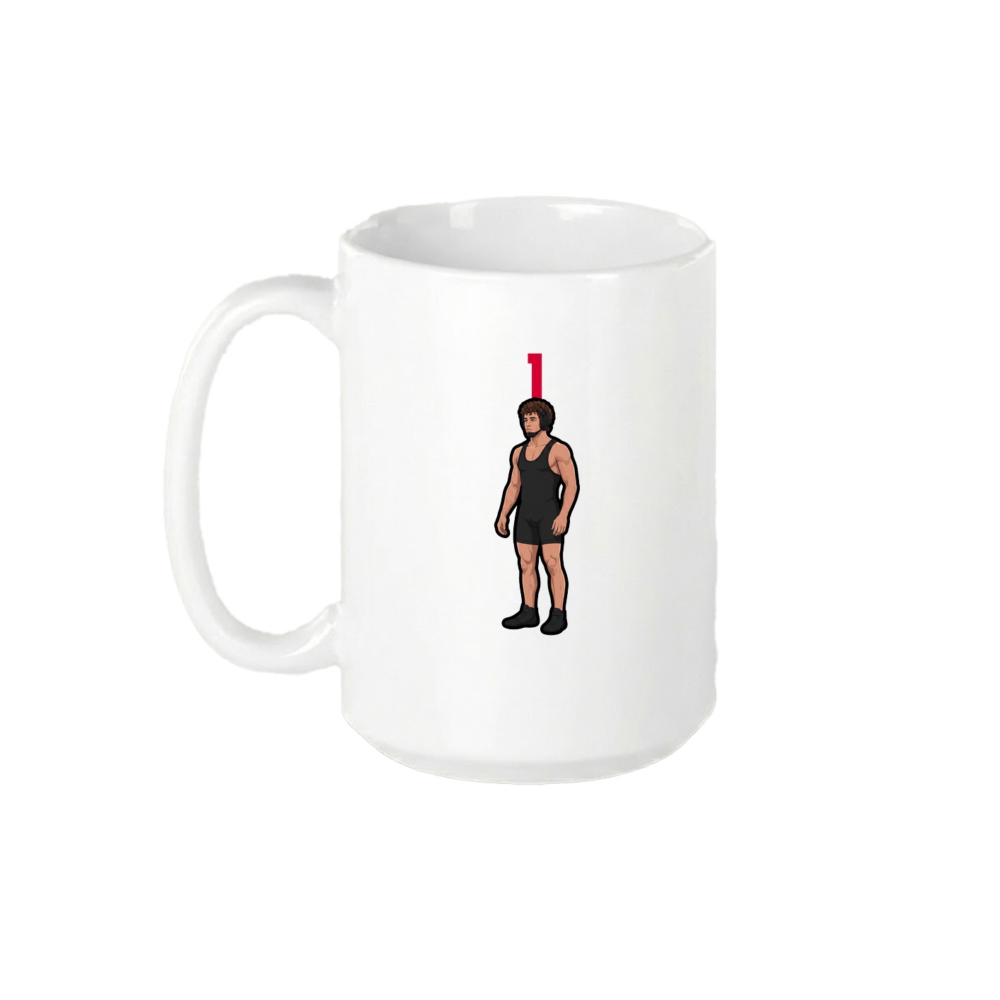 15oz Coffee Mug — Number Top in White