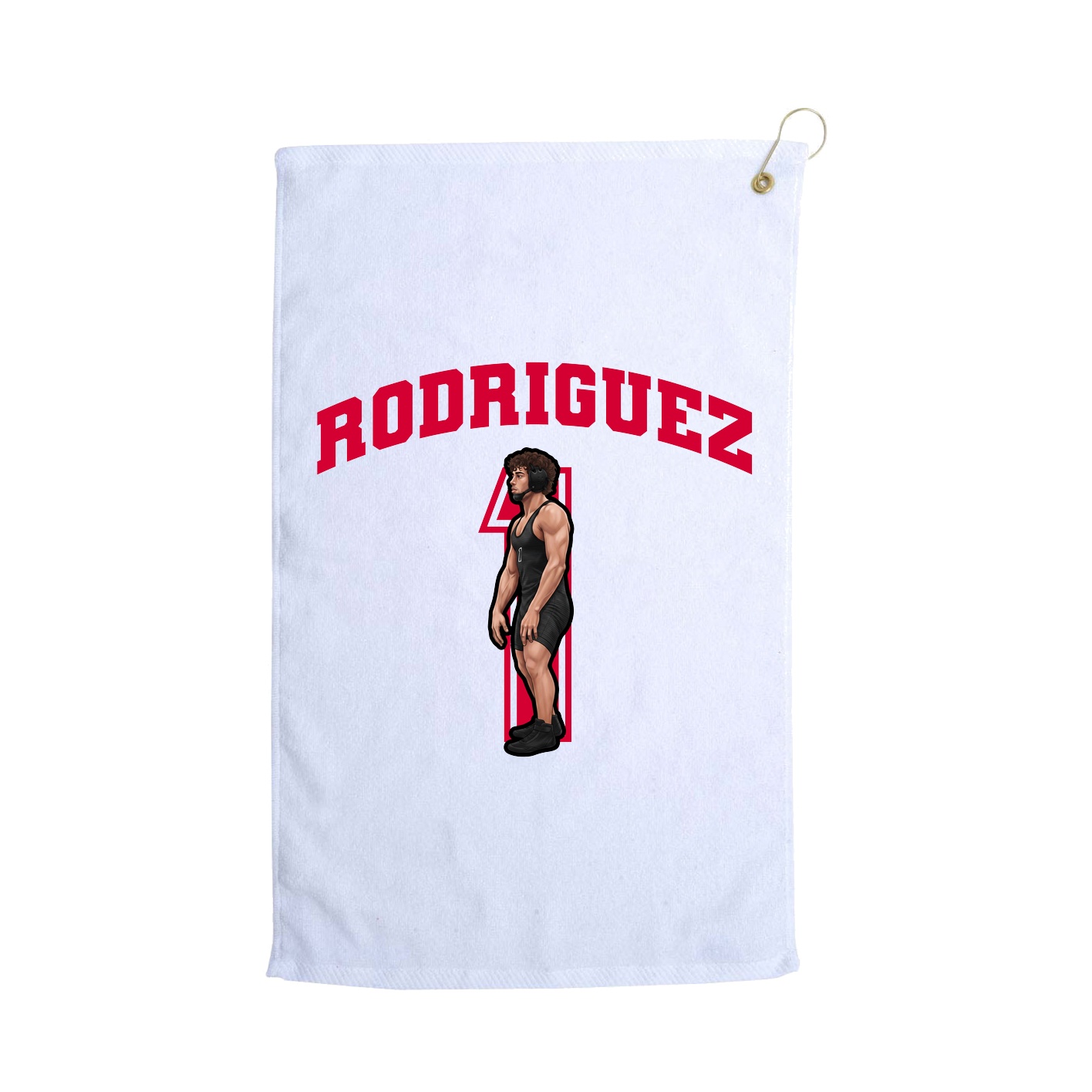 Golf Towel — Number in White