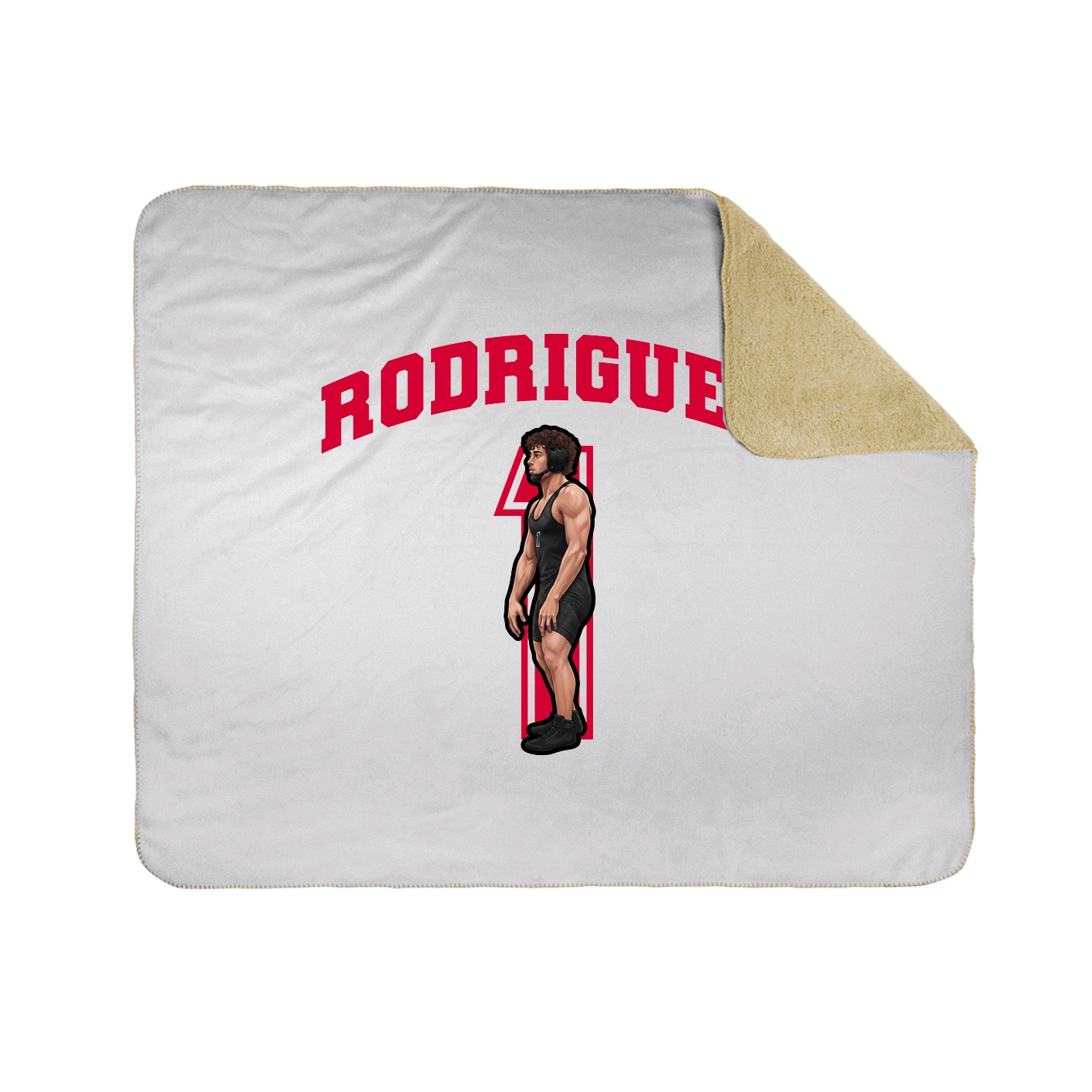 Throw Blanket — Number in White