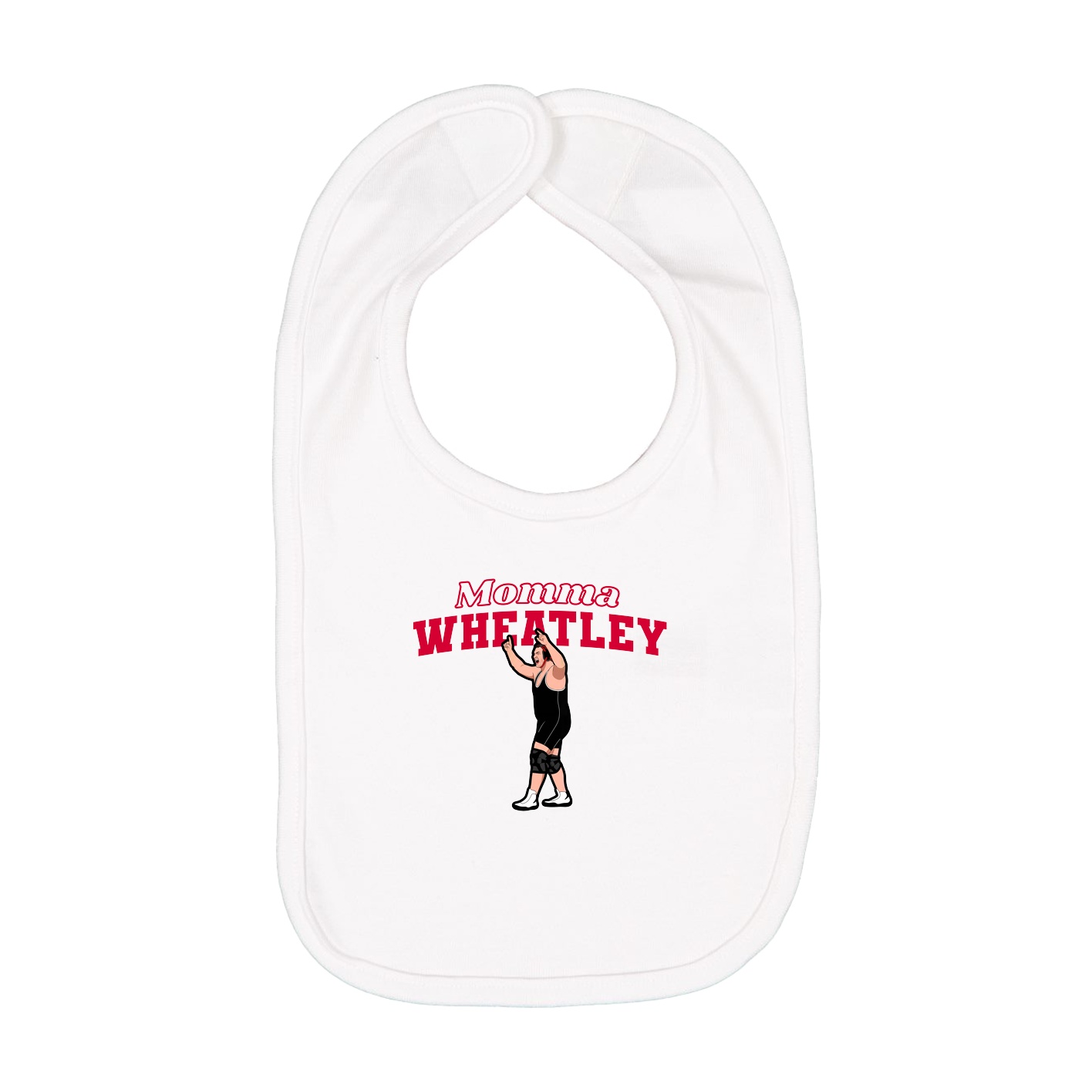 Infant Bib — Mothers Day Block in White