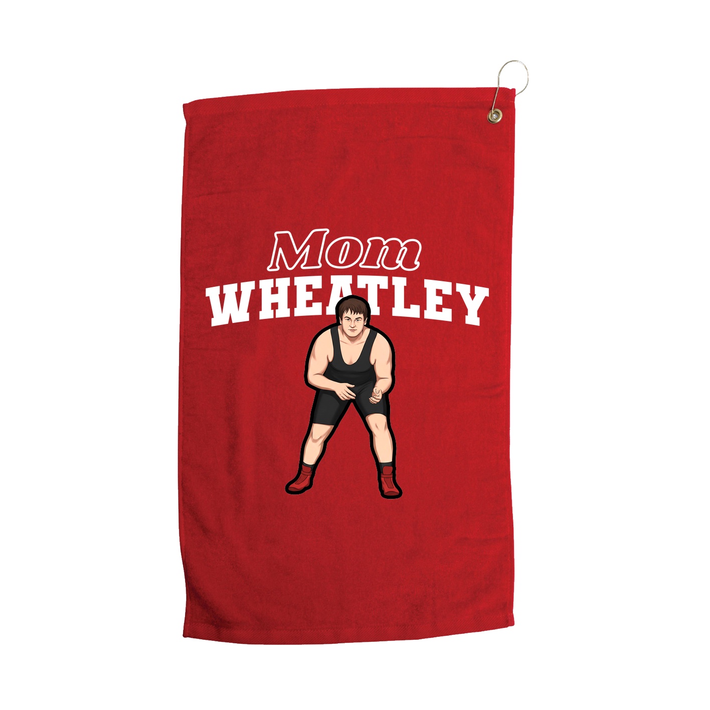 Golf Towel — Mothers Day Block in Red