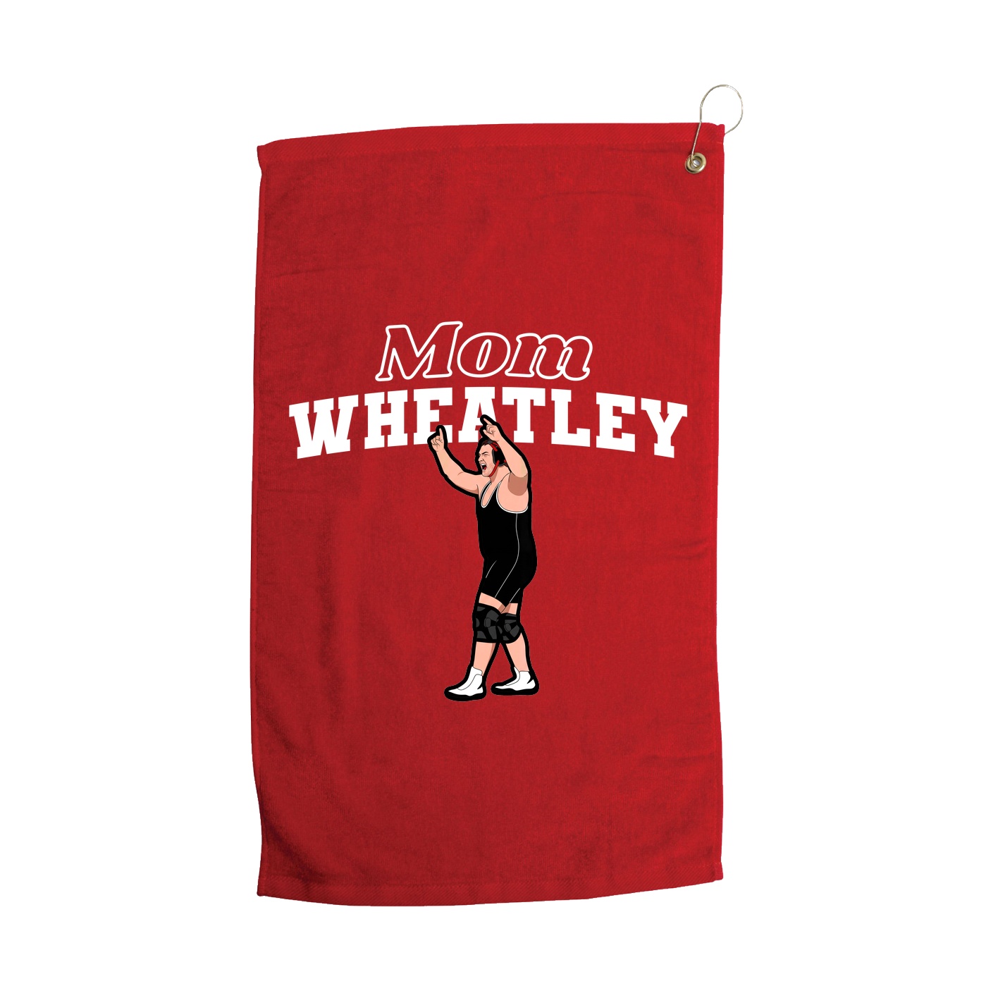 Golf Towel — Mothers Day Block in Red