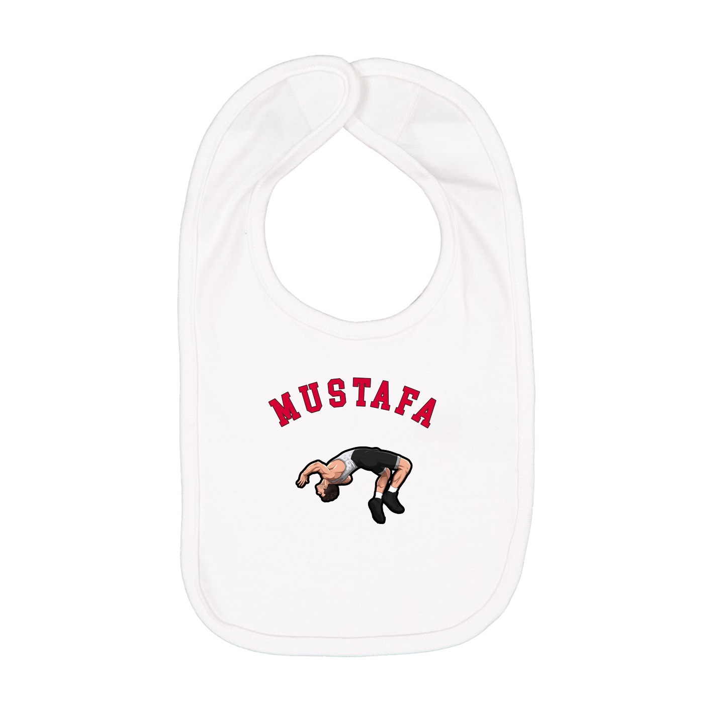 Infant Bib — Shirsey Arch in White
