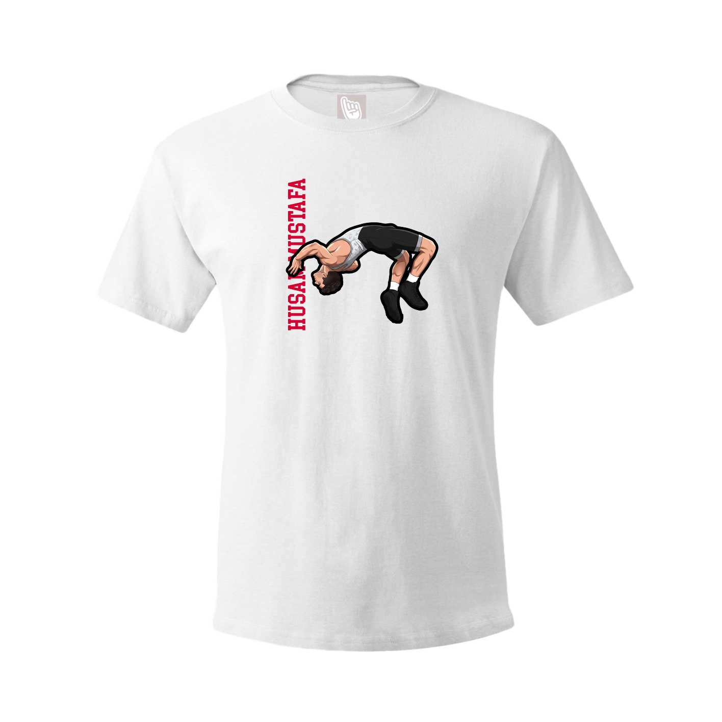 Youth Tee — Name Vertical in White