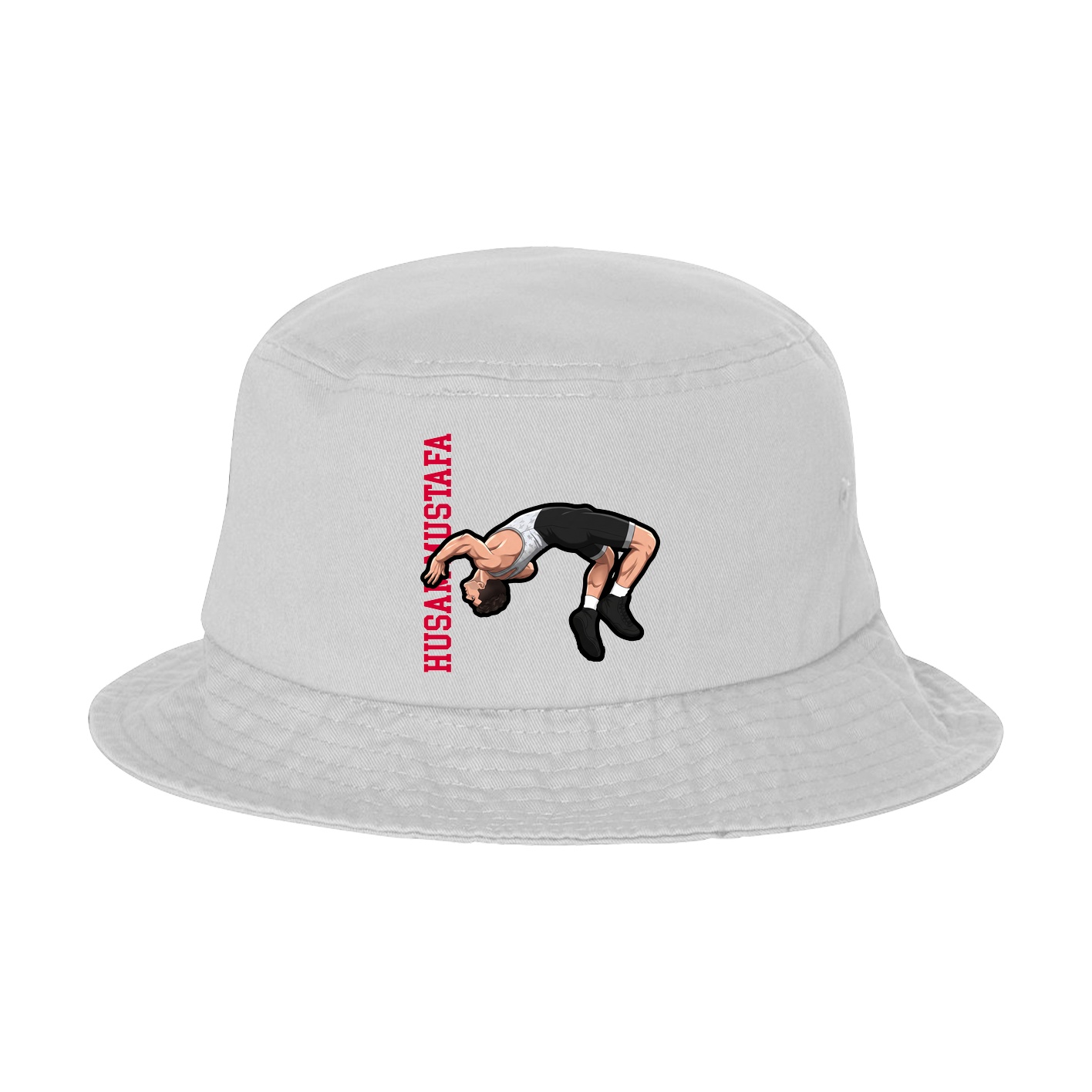 Bucket Cap — Name Vertical in White