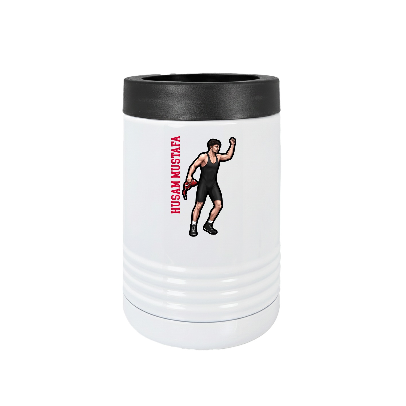 Beverage Holder — Name Vertical in White