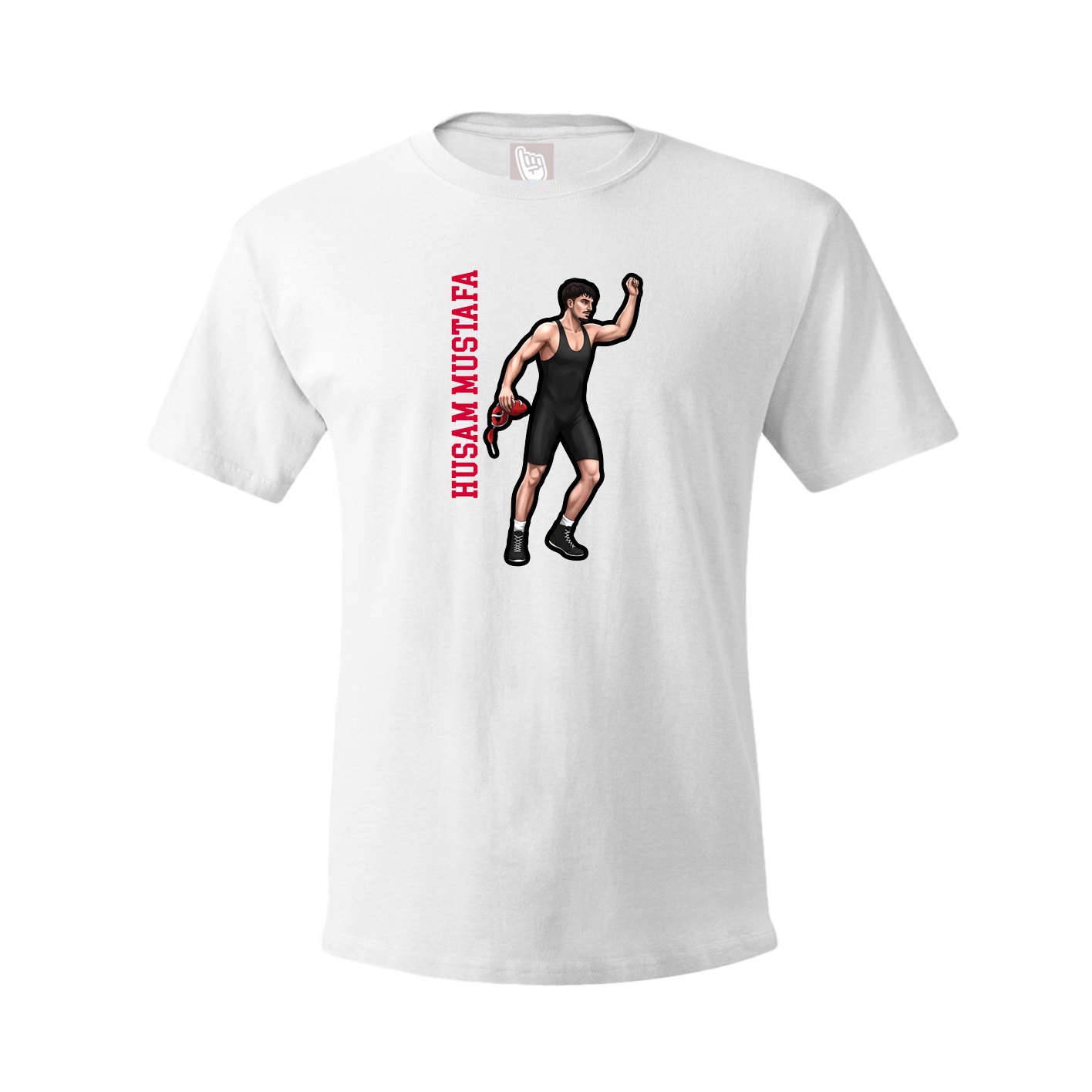Youth Tee — Name Vertical in White