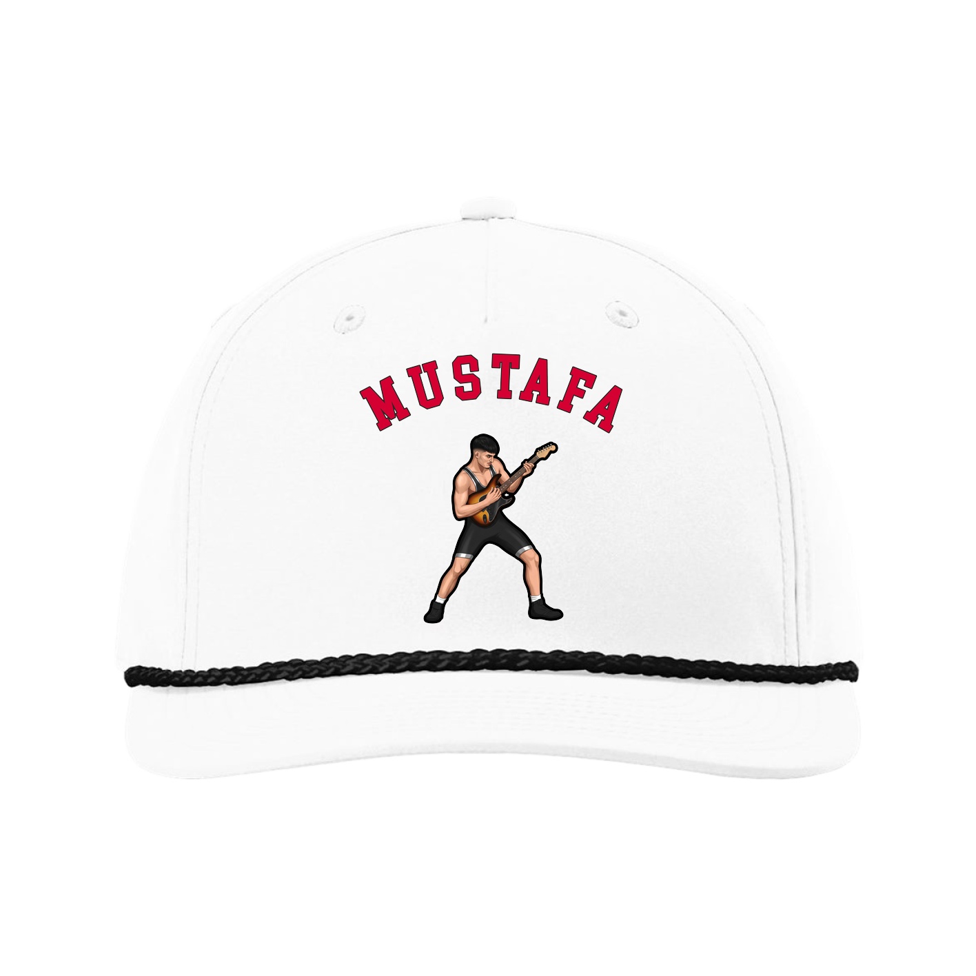 Five-Panel Classic Rope Cap — Shirsey Arch in White