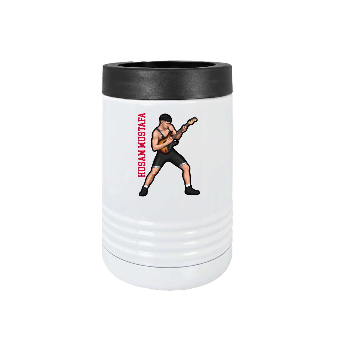 Beverage Holder — Name Vertical in White