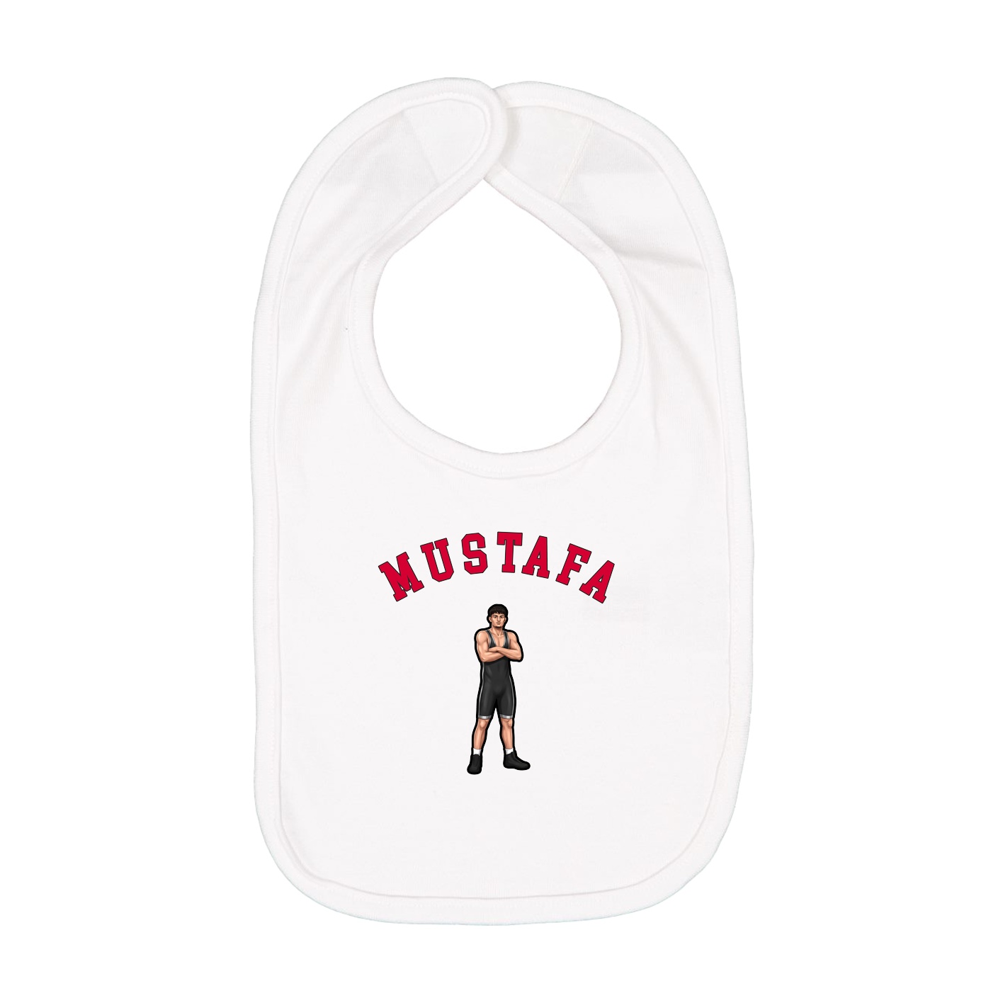 Infant Bib — Shirsey Arch in White