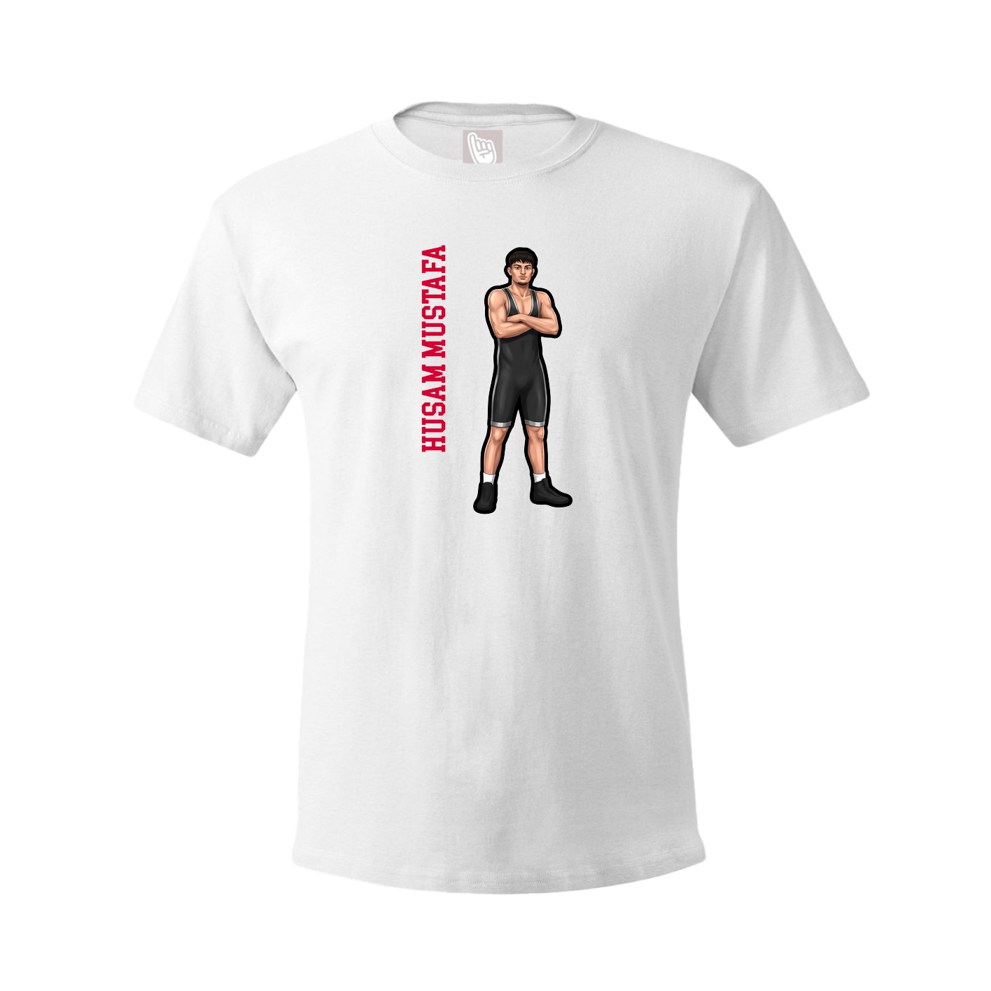 Tee — Name Vertical in White