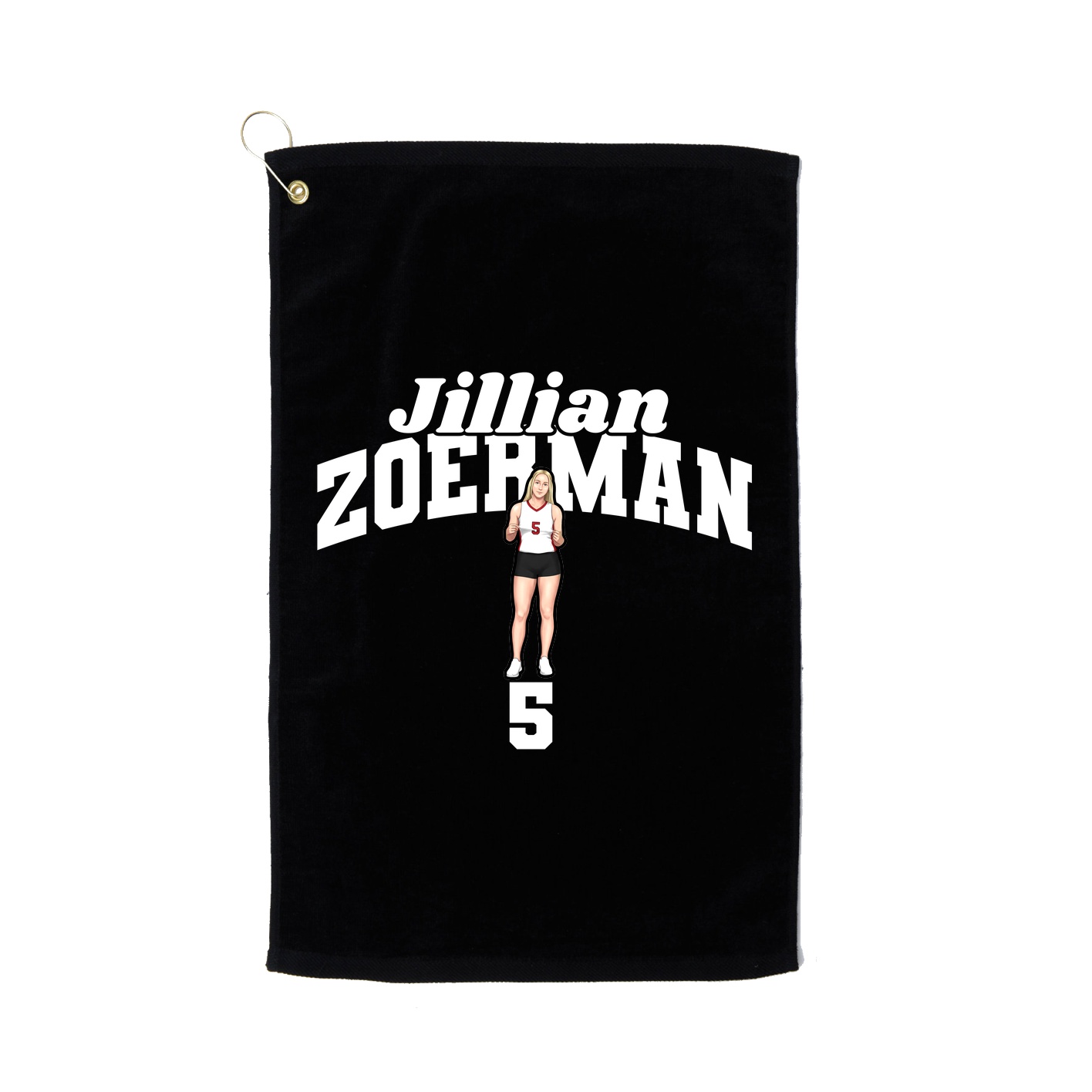 Golf Towel — Signature Arch in Black