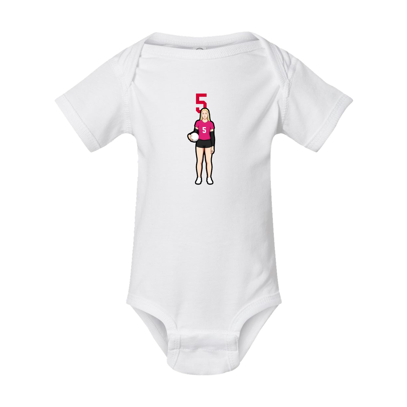 Baby Onesie — Number Top in White