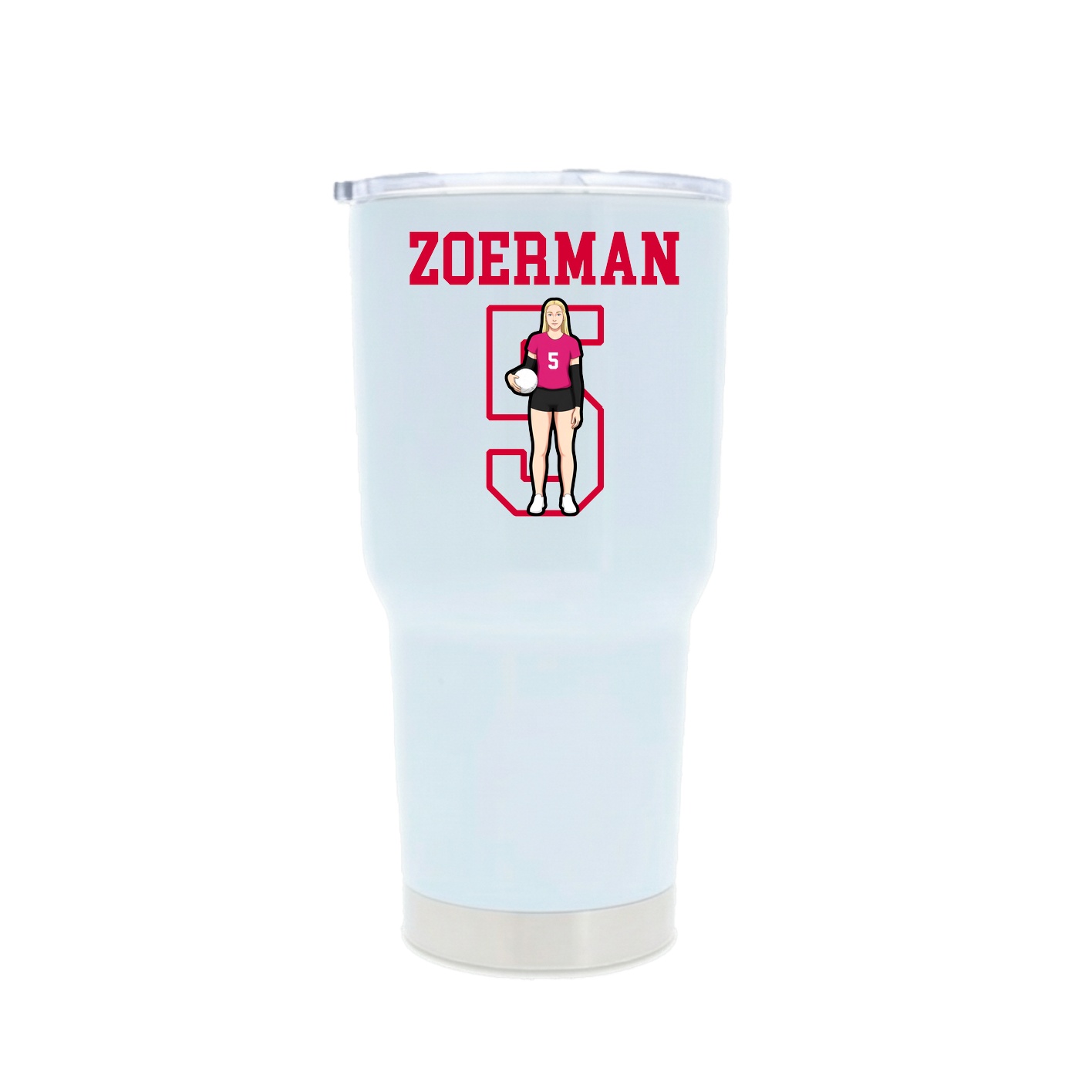 30oz Stainless Steel Tumbler — Shirsey in White