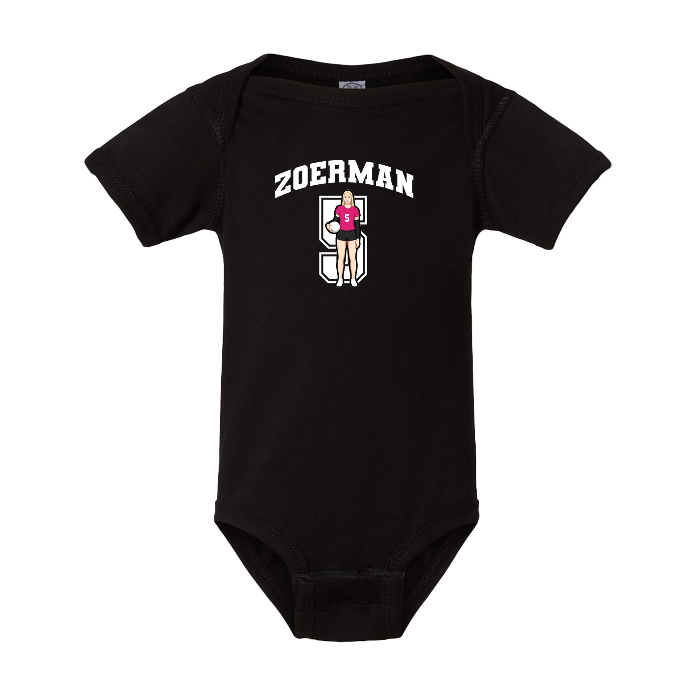 Baby Onesie — Number in Black