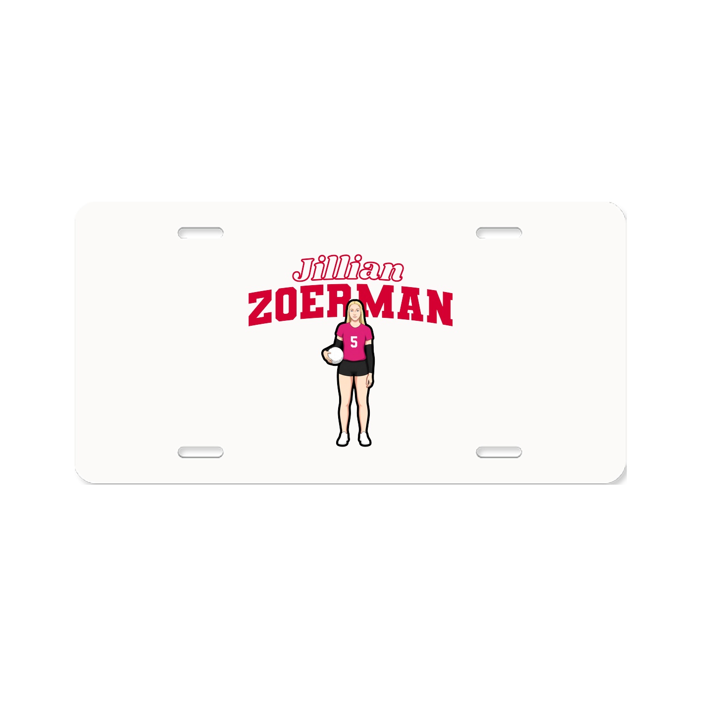 License Plate — Name Arch in Classic