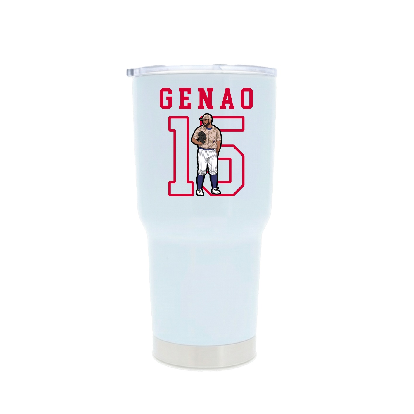 30oz Stainless Steel Tumbler — Shirsey in White