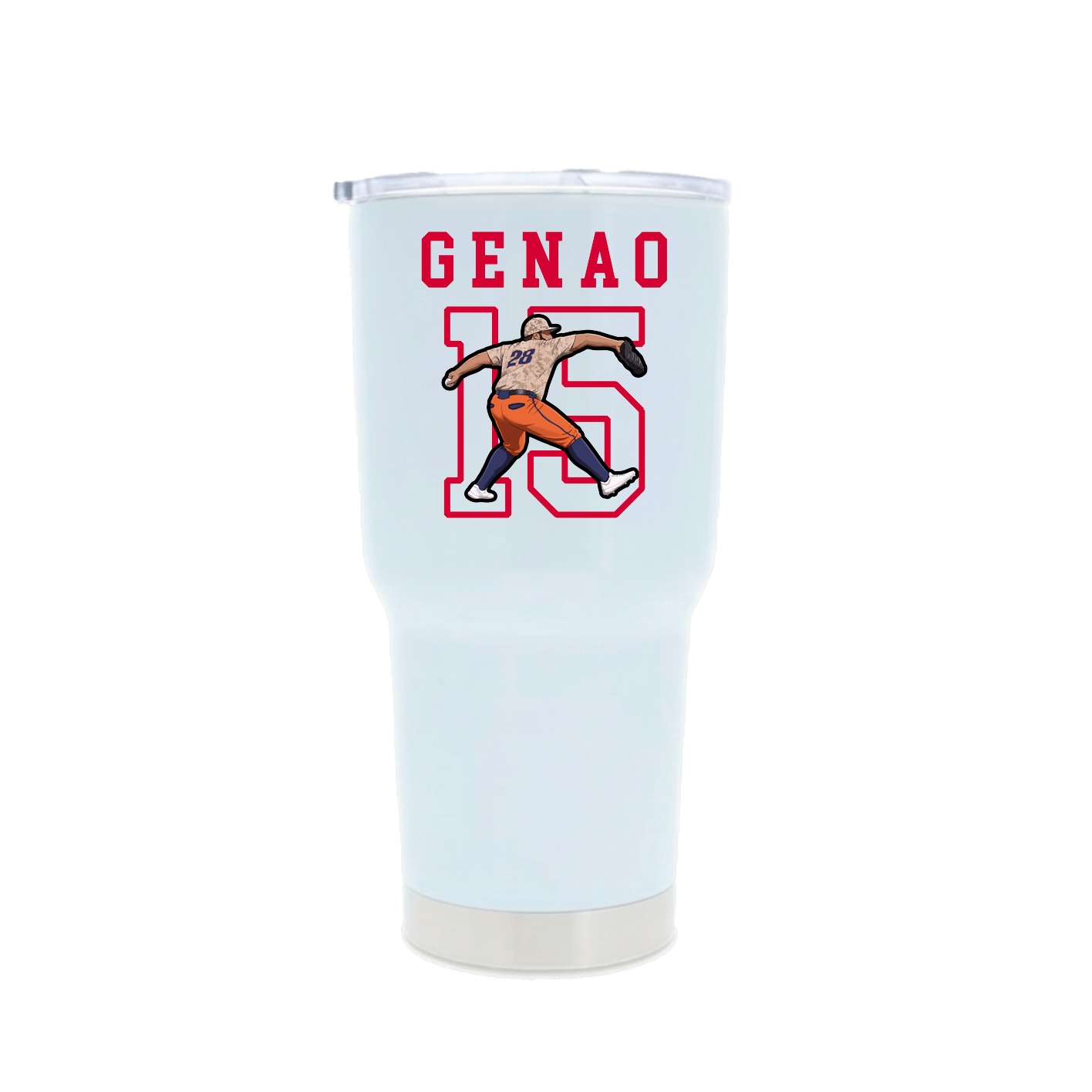 30oz Stainless Steel Tumbler — Shirsey in White