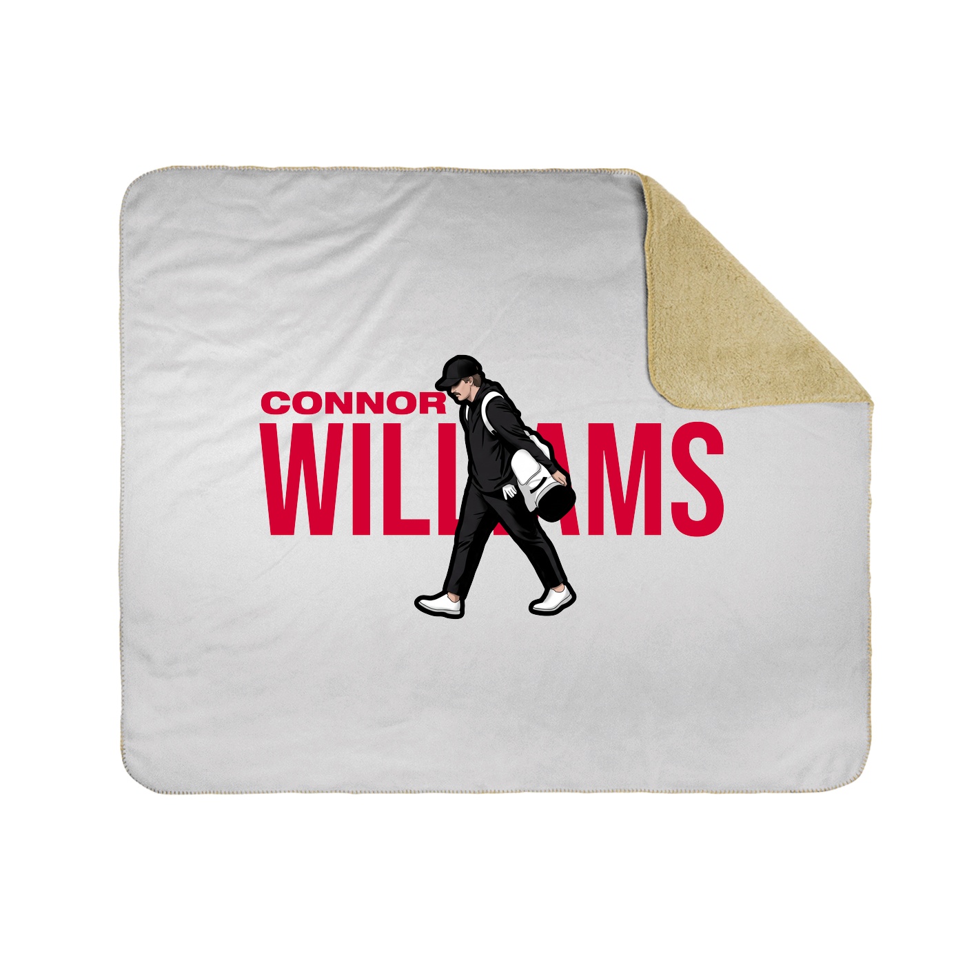 Throw Blanket — Player Name in White