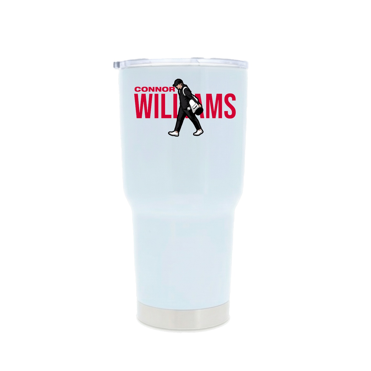 30oz Stainless Steel Tumbler — Player Name in White