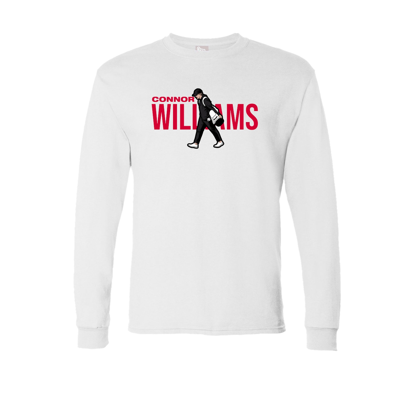 Long Sleeve Tee — Player Name in White