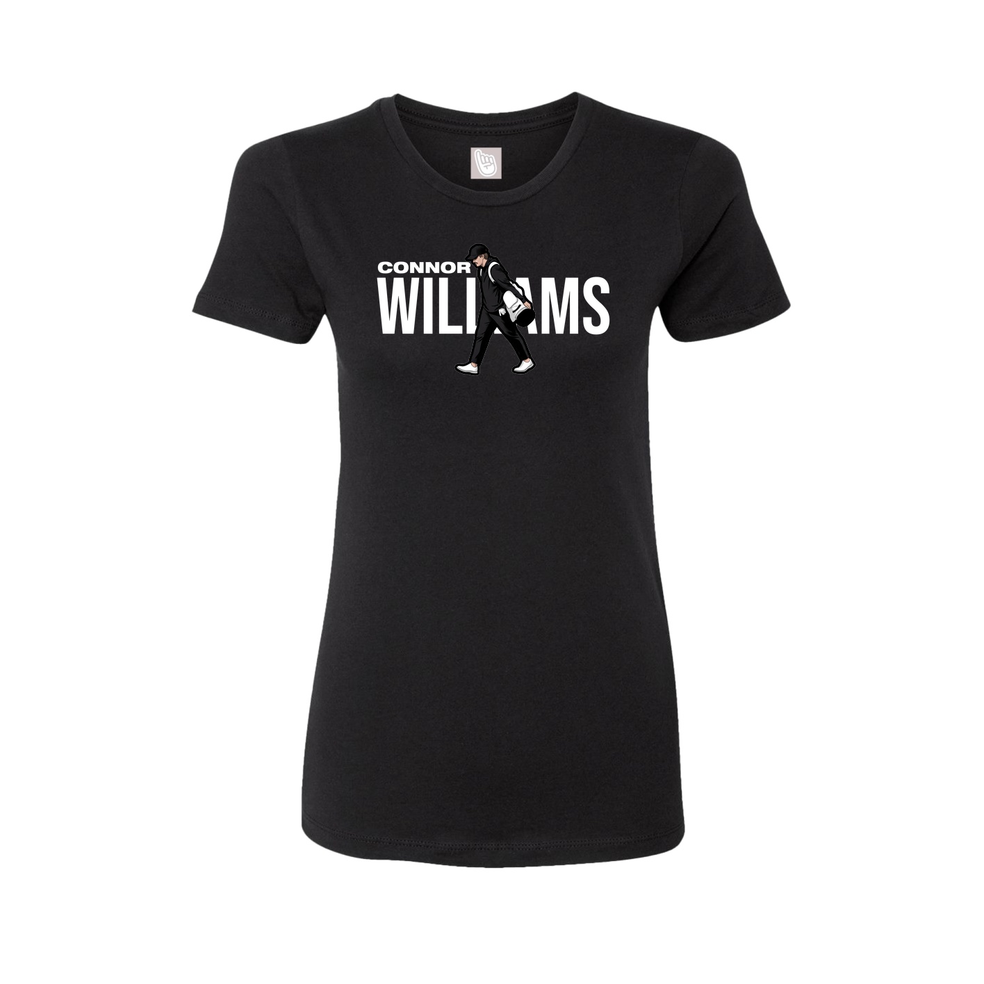 Fitted Women's Tee — Player Name in Black