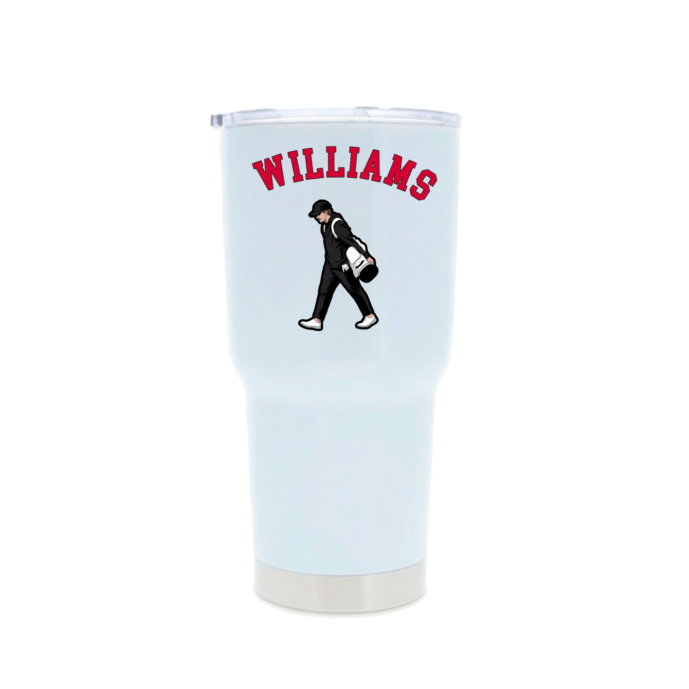 30oz Stainless Steel Tumbler — Shirsey Arch in White
