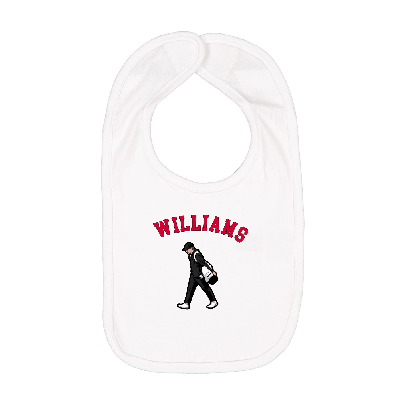 Infant Bib — Shirsey Arch in White