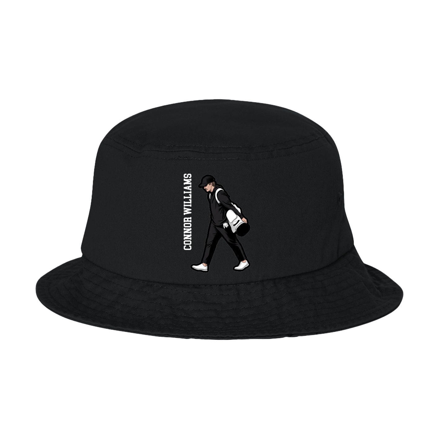 Bucket Cap — Name Vertical in Black