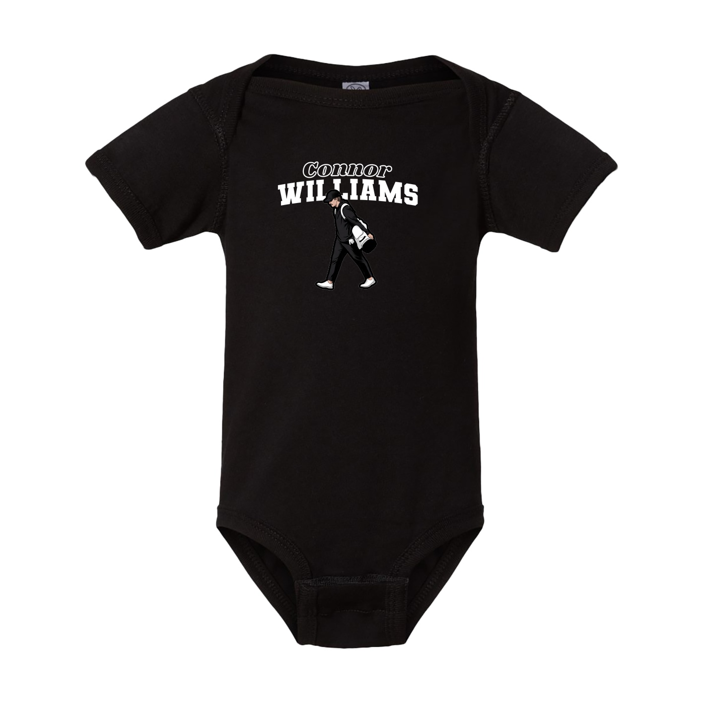 Baby Onesie — Name Arch in Black