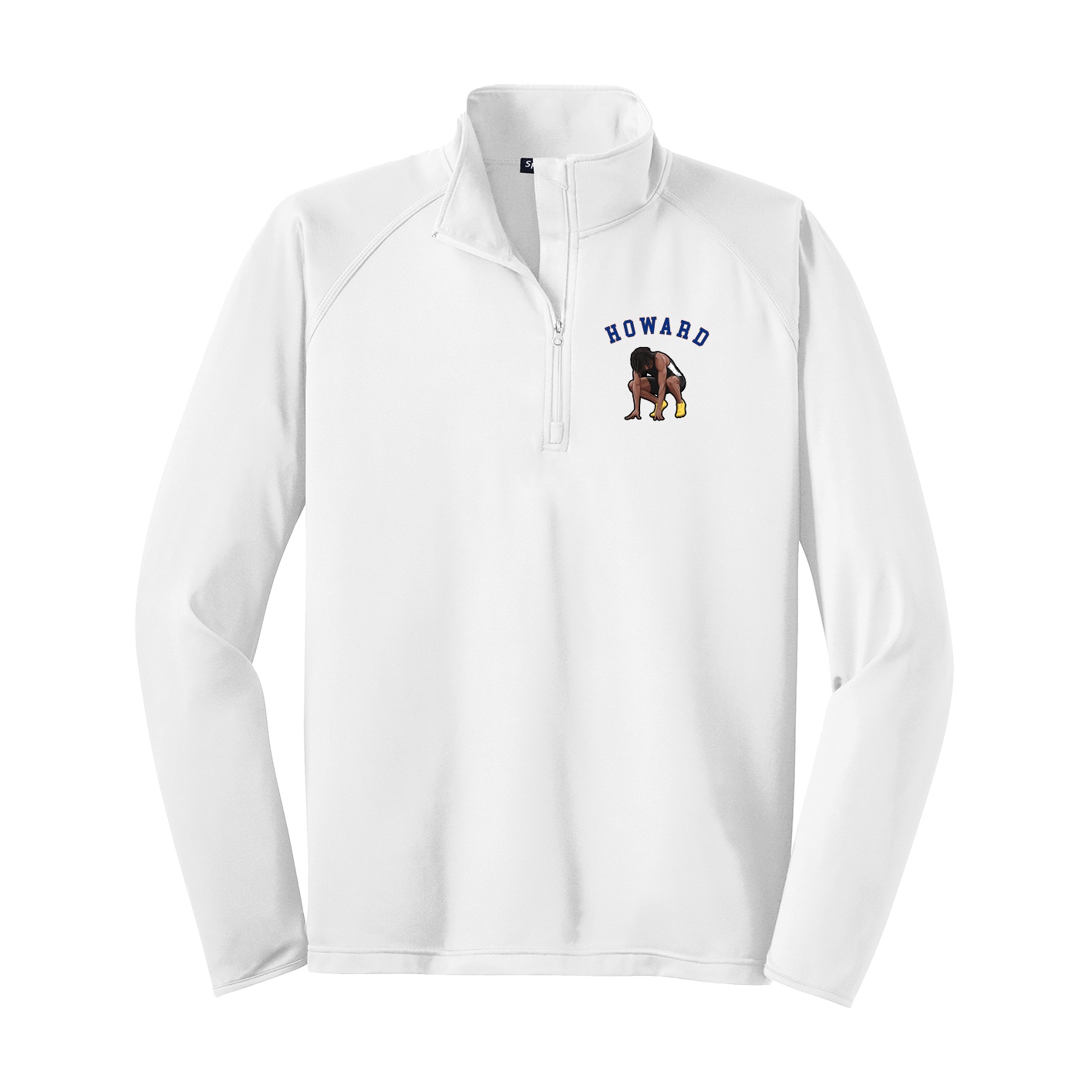 Q-Zip Pullover — Shirsey Arch in White