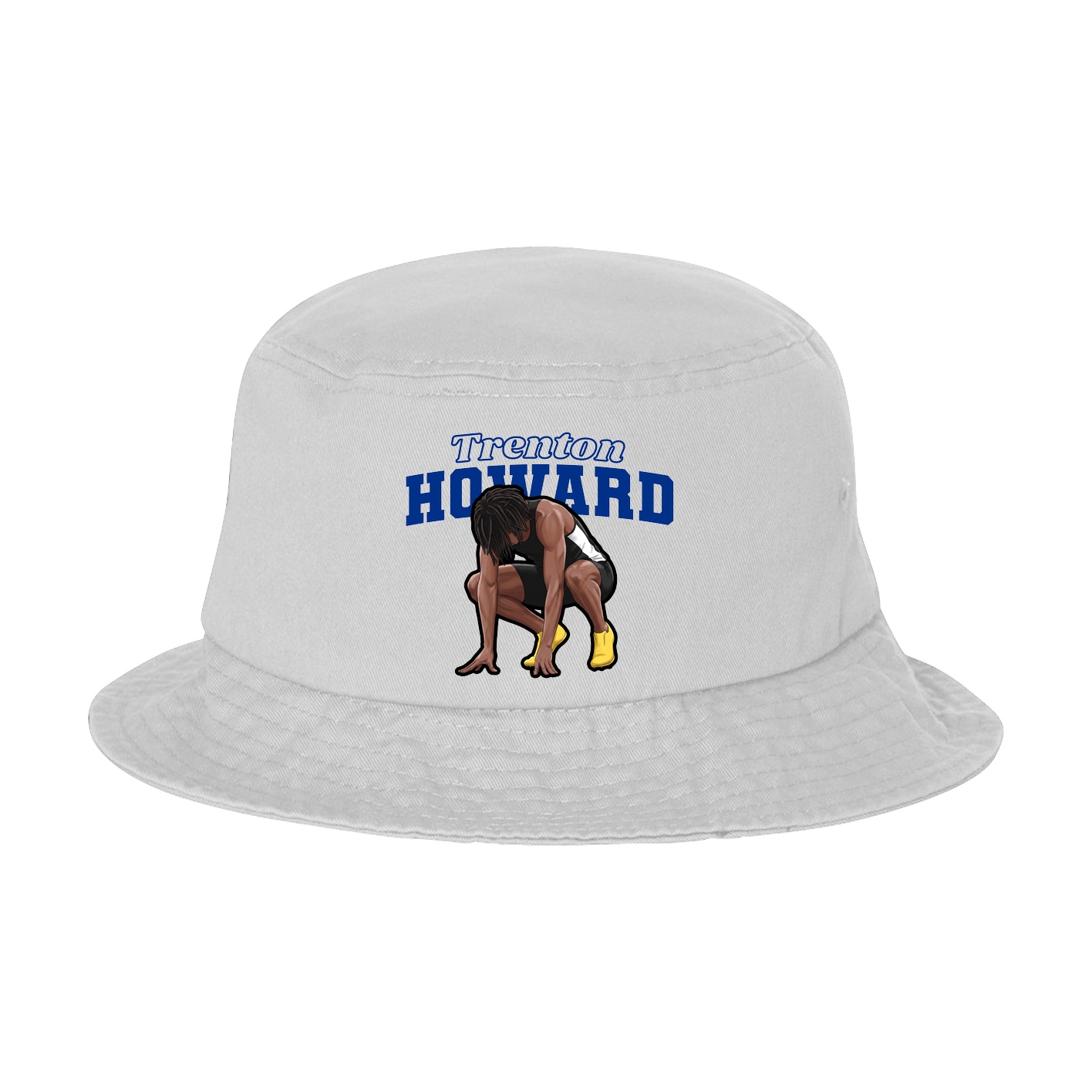 Bucket Cap — Name Arch in White
